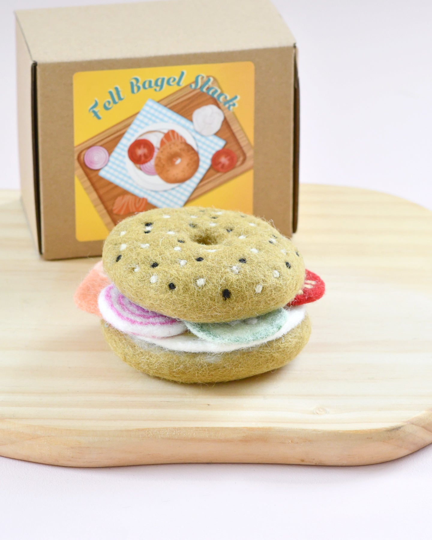 Felt Bagel Stack Play Food Set