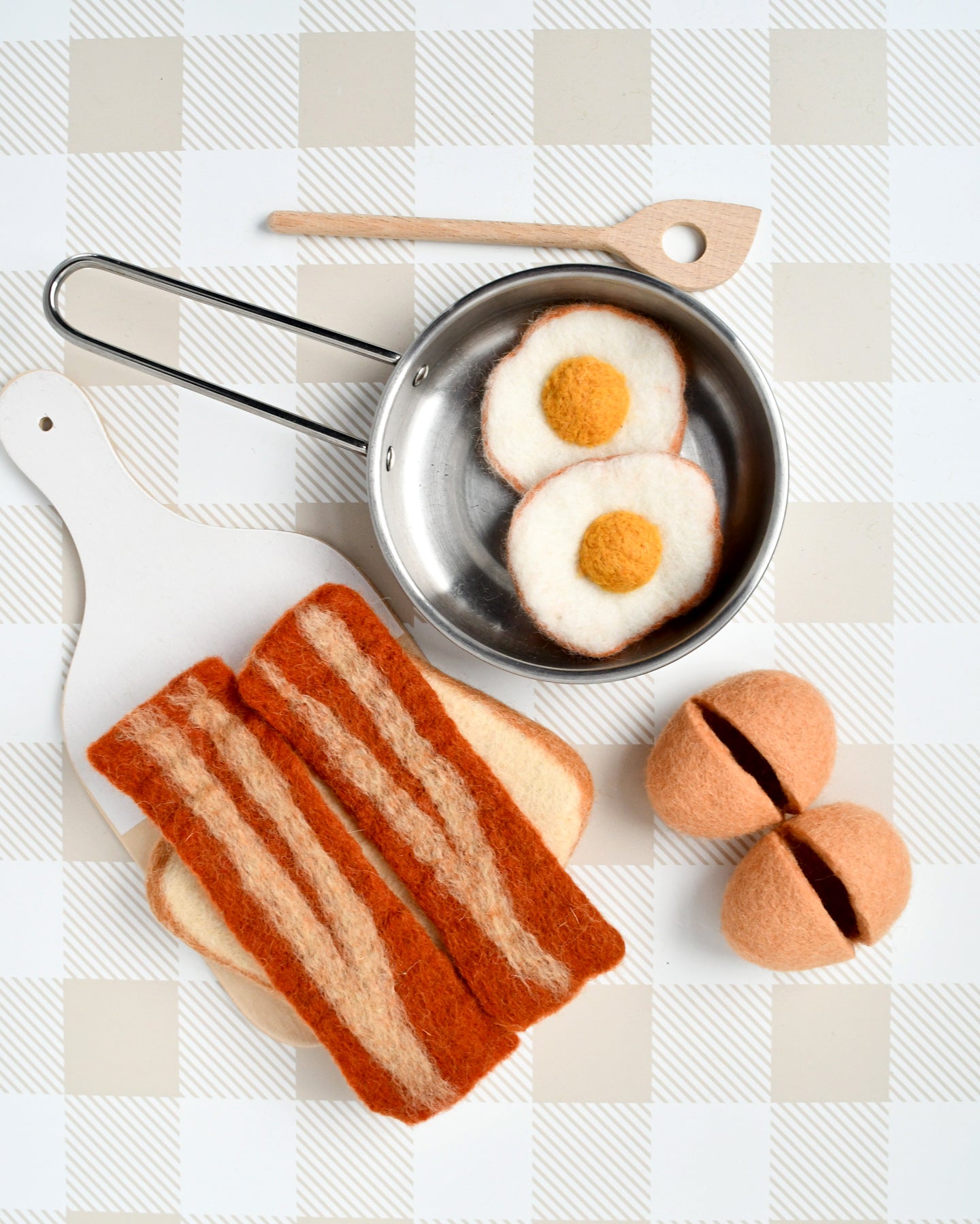 Felt Bacon and Eggs Breakfast Set