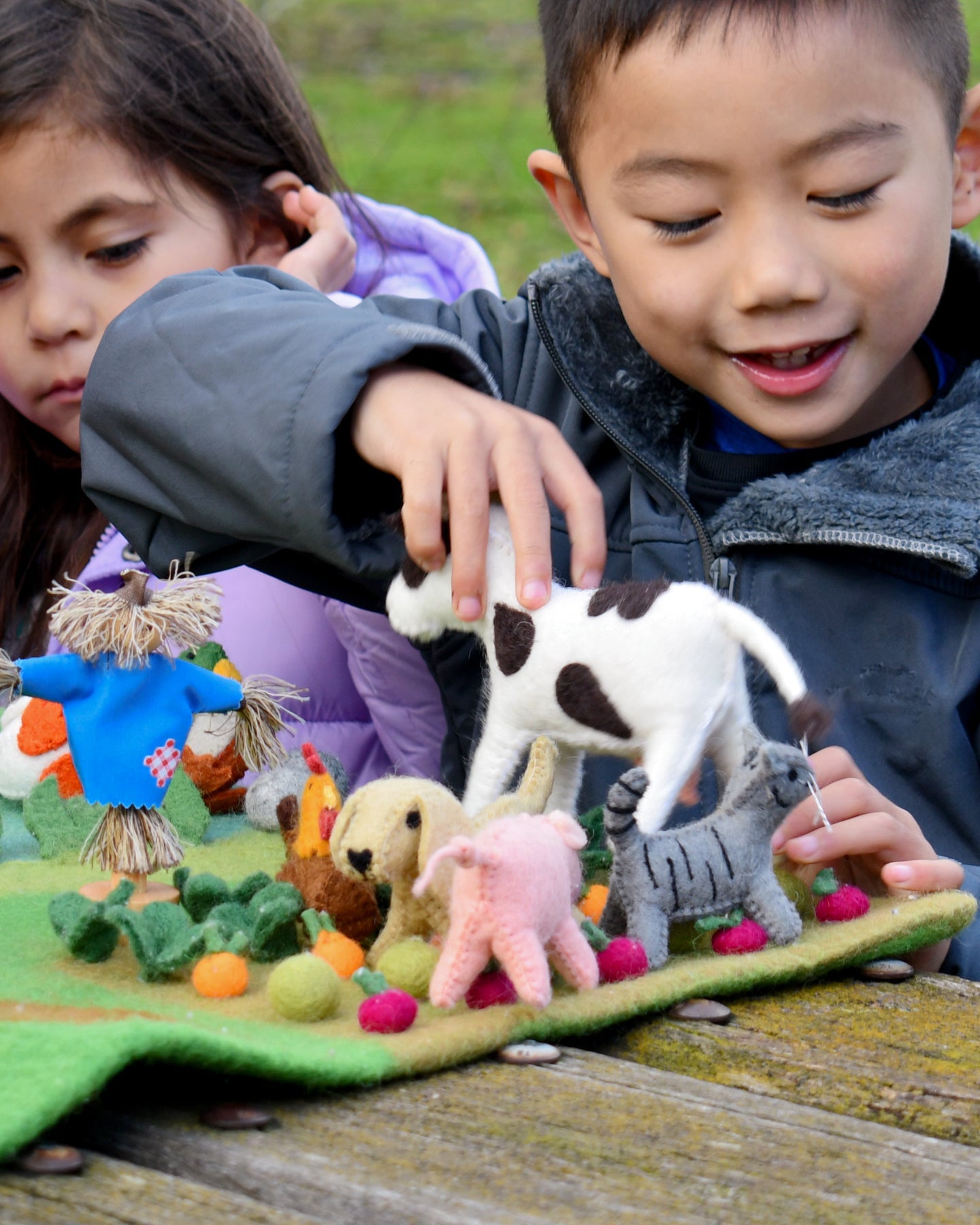 Felt Cow Farm Animal Toy