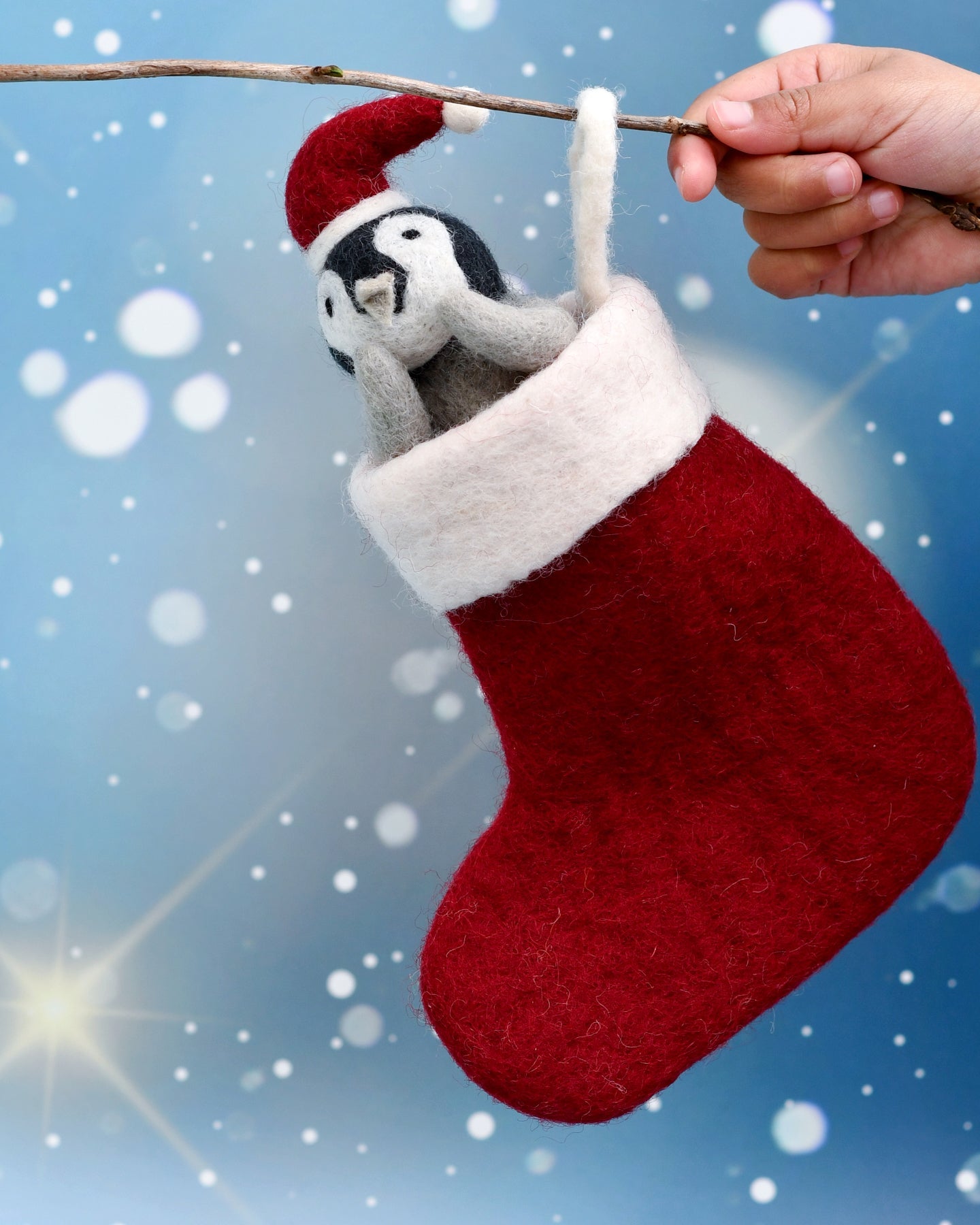 Felt Penguin in Stocking Toy