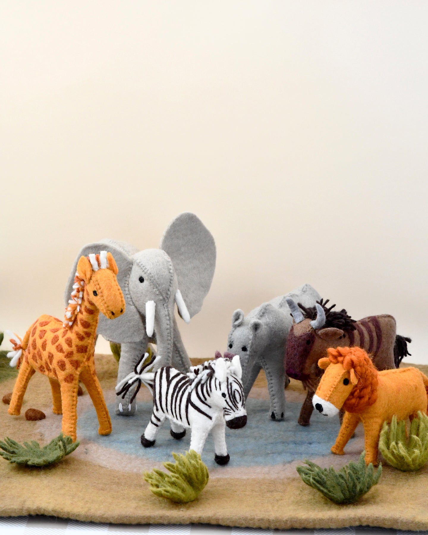 Felt Zebra Soft Toy for Safari Play