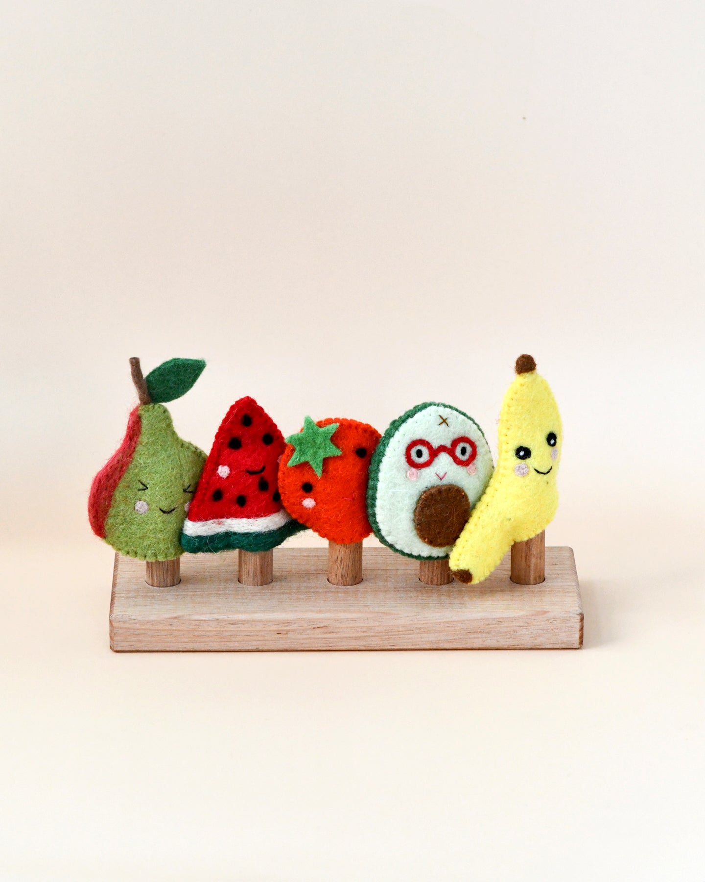 Felt Fruits Finger Puppets Set