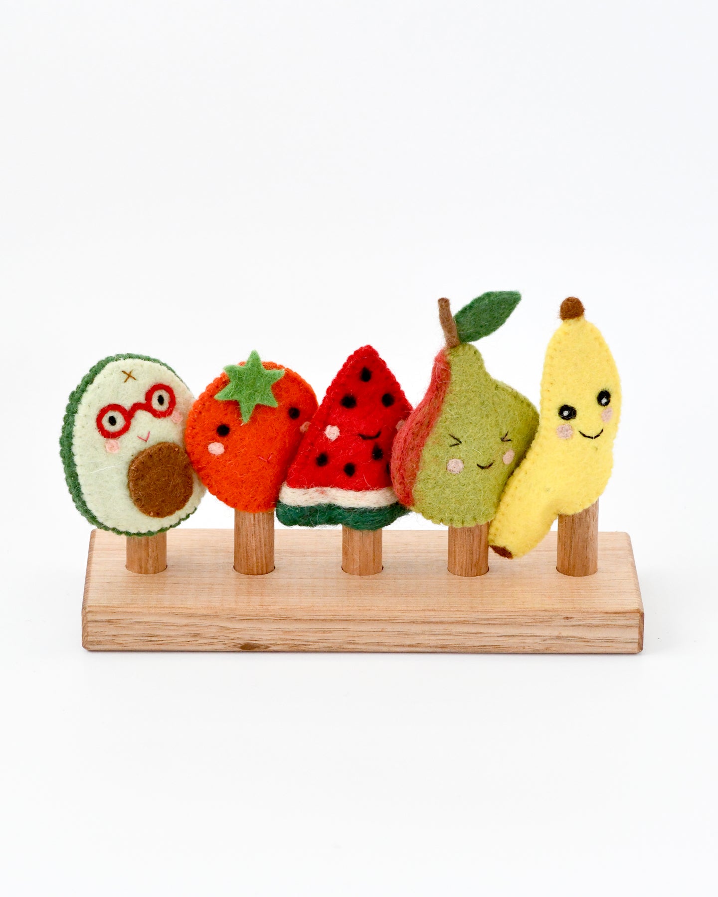 Felt Fruits Finger Puppets Set