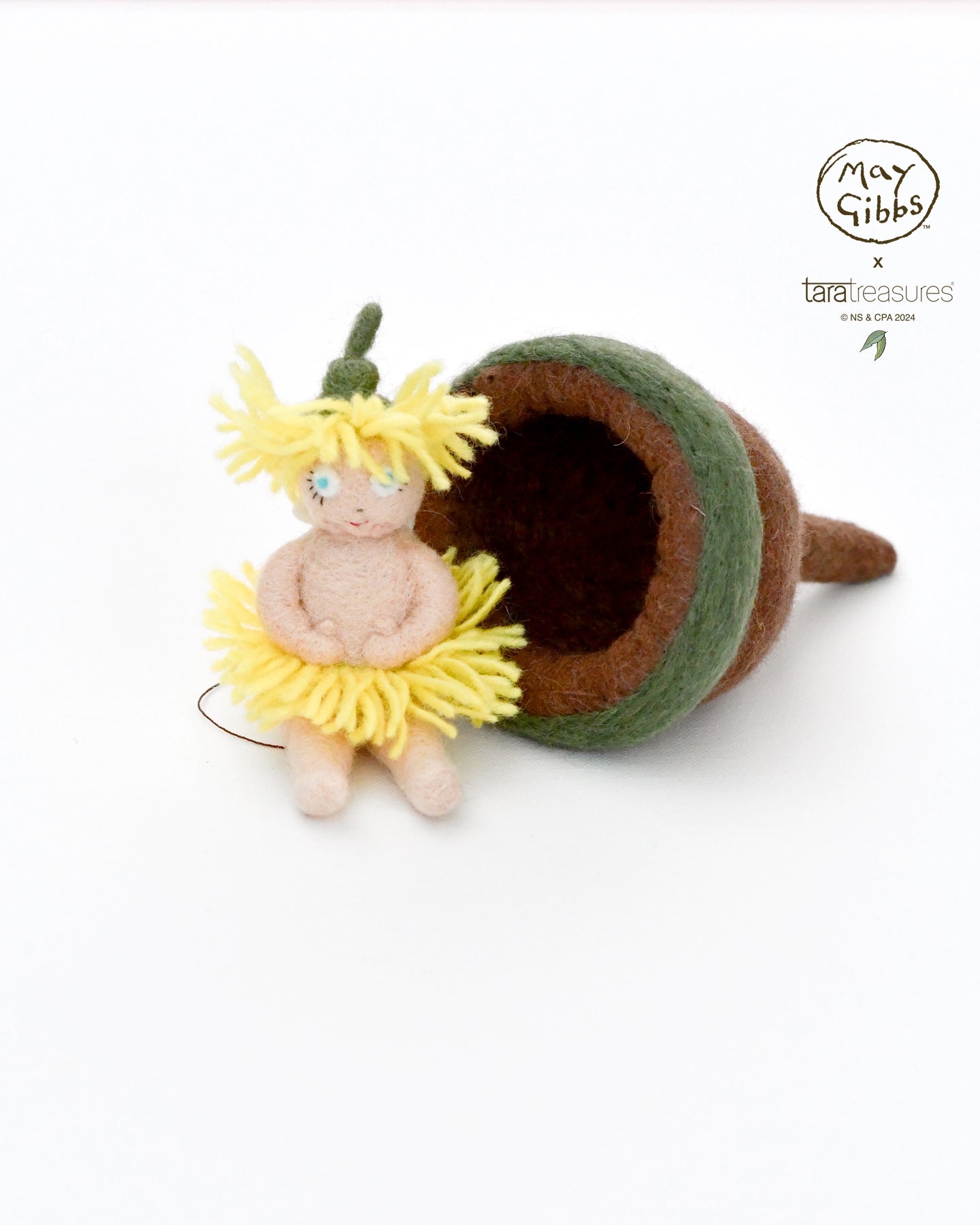 May Gibbs x Tara Treasures  - Little Ragged Blossoms Doll with Gum Pod