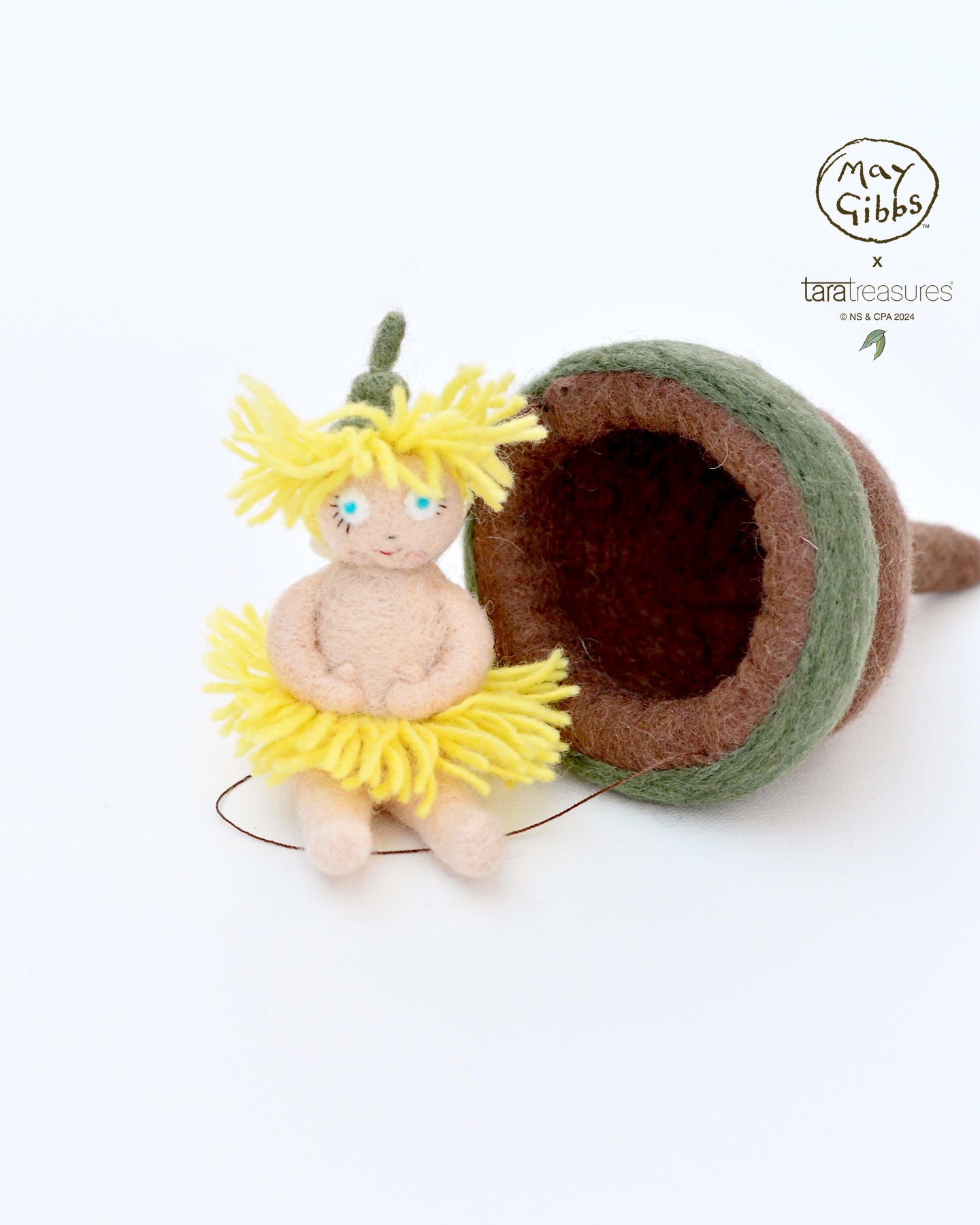 May Gibbs x Tara Treasures  - Little Ragged Blossoms Doll with Gum Pod