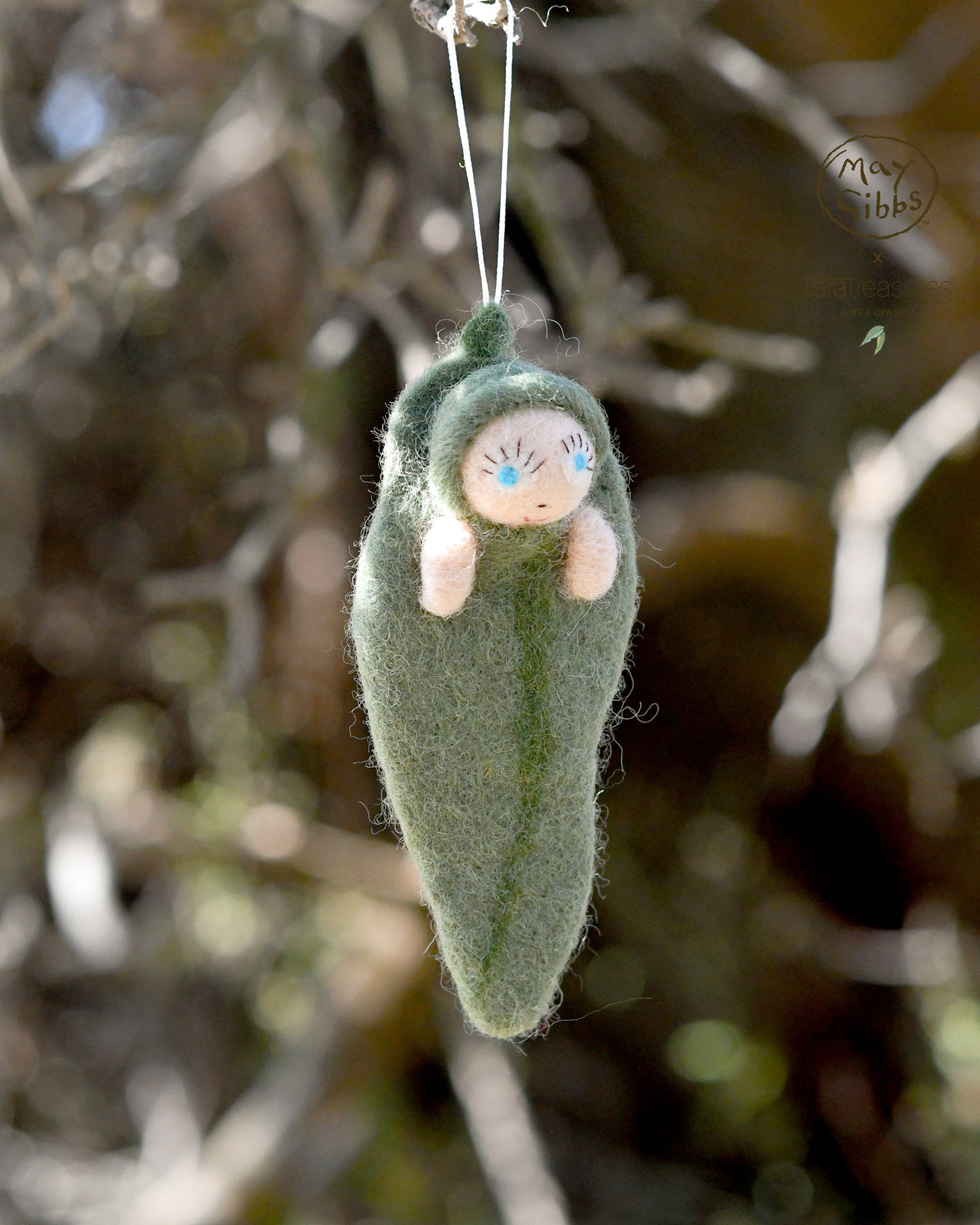 May Gibbs x Tara Treasures - Gumnut Baby Snugglepot Cuddlepie Ornament