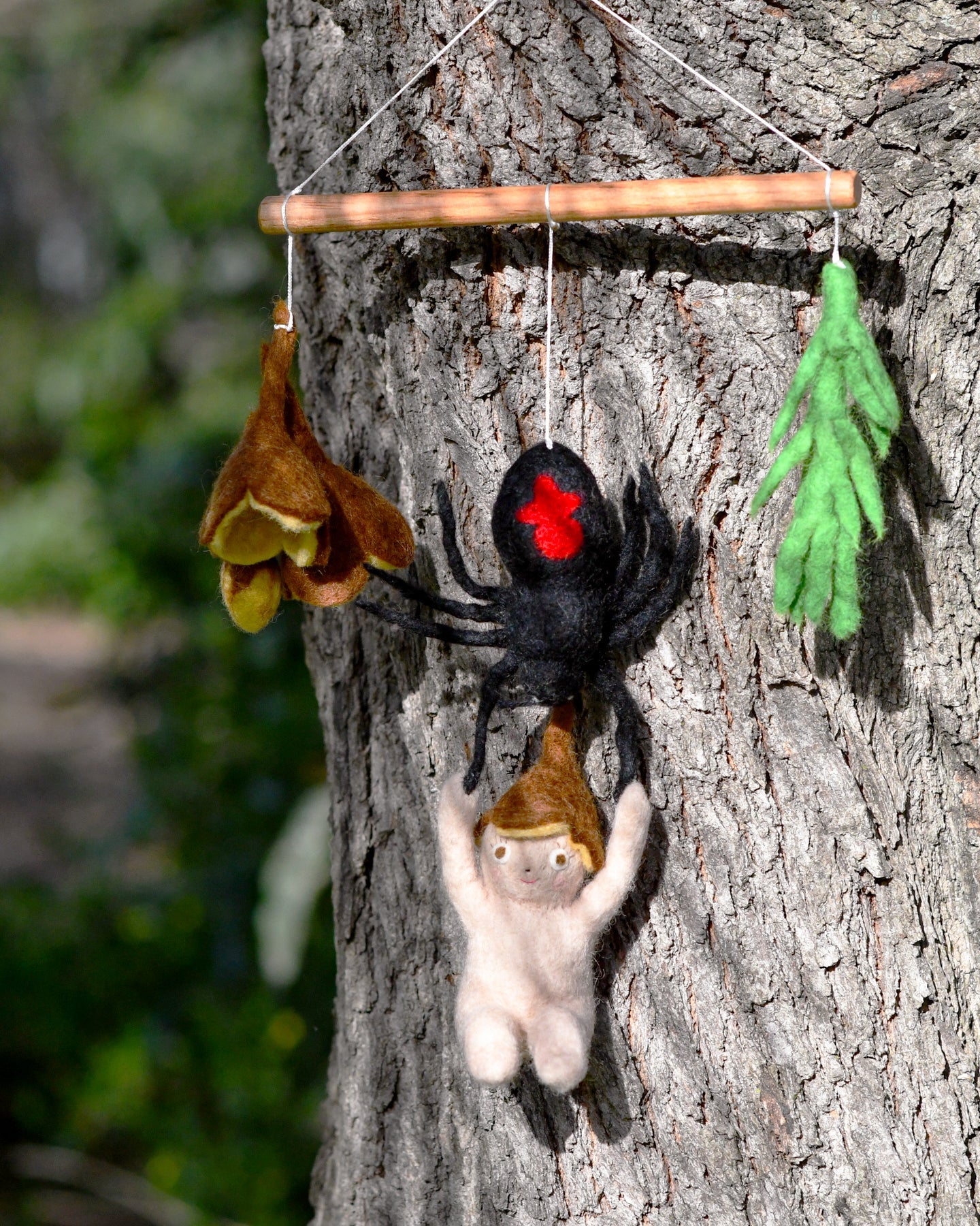 May Gibbs x Tara Treasures  - Boronia Baby with Red Back Spider Hanging