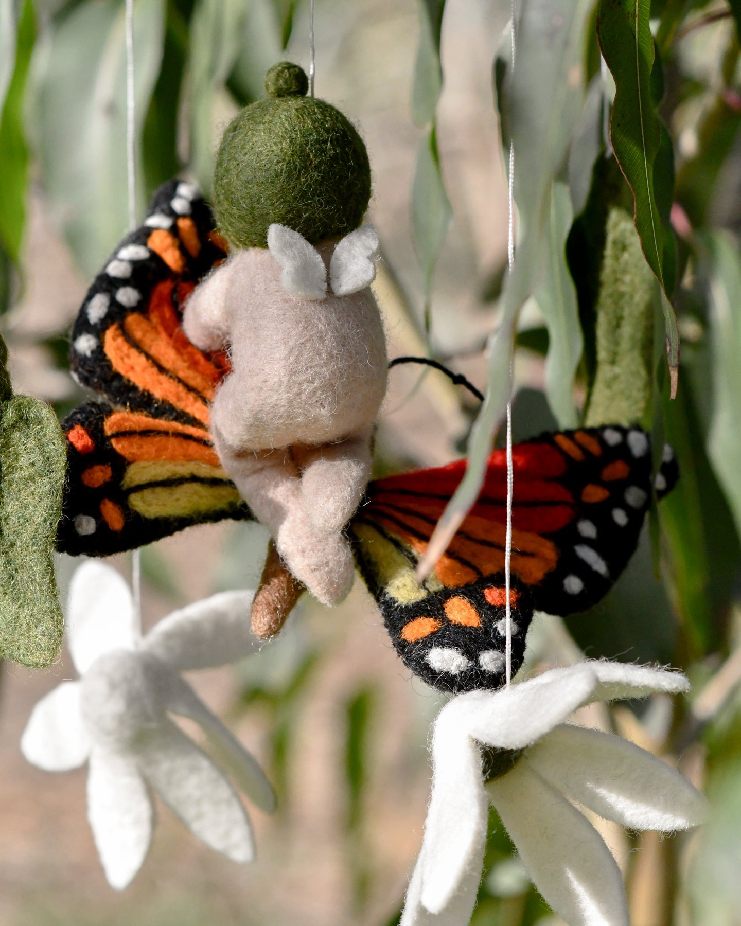 May Gibbs x Tara Treasures  - Gumnut Baby with Butterfly Cot Mobile