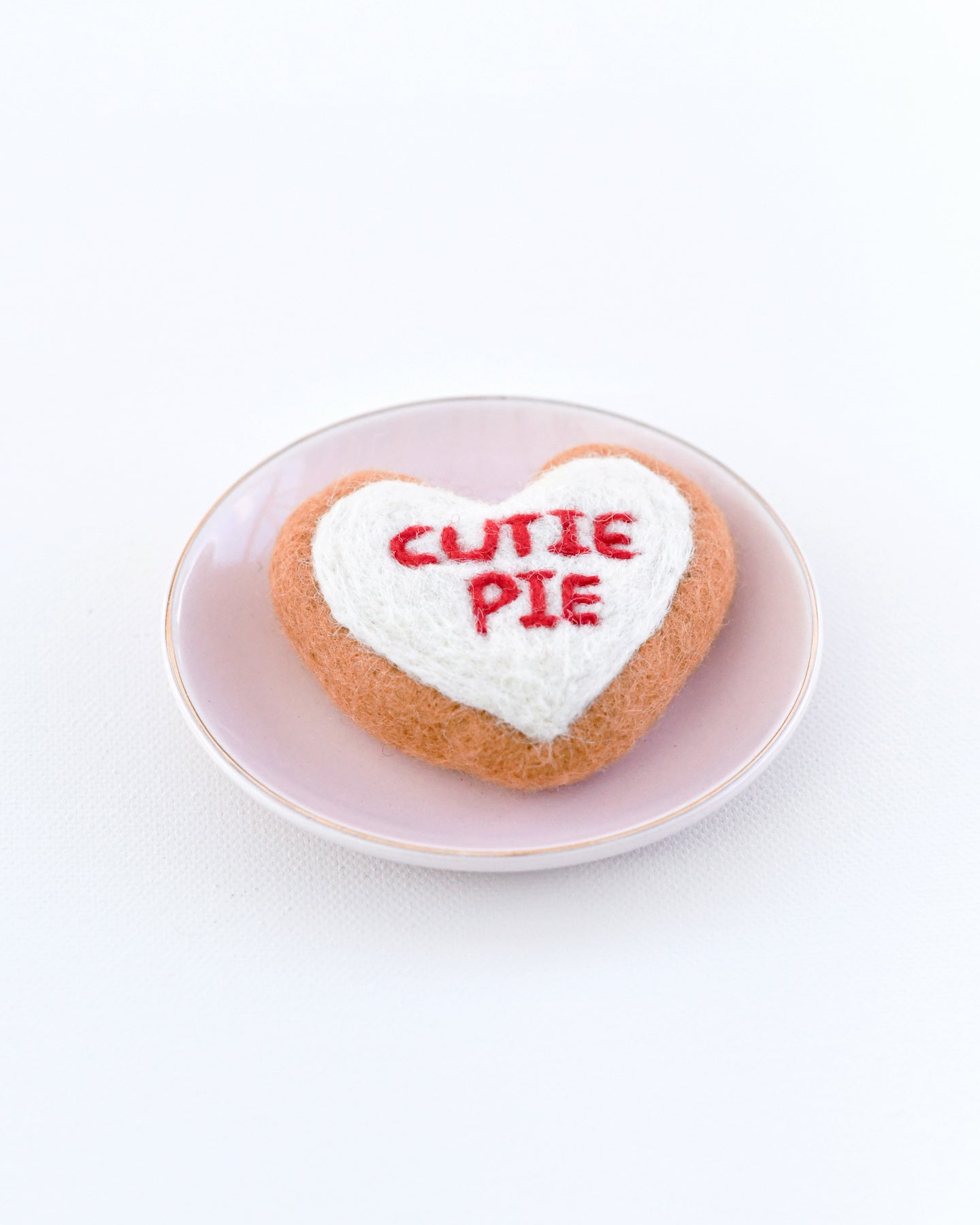 Felt "Cutie Pie" Heart Icing Cookie