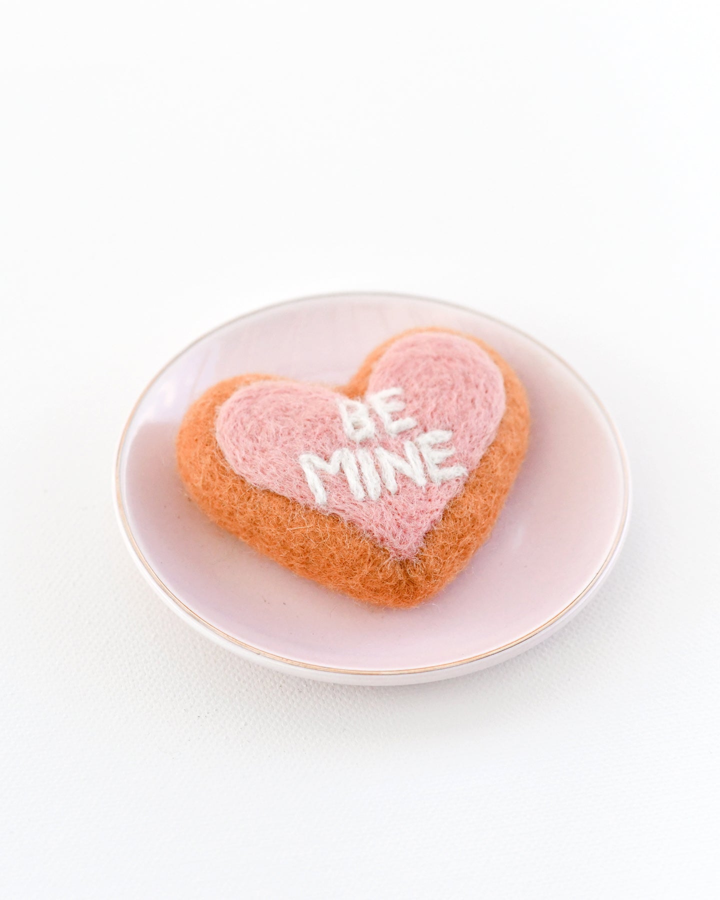 Felt "Be Mine" Heart Icing Cookie