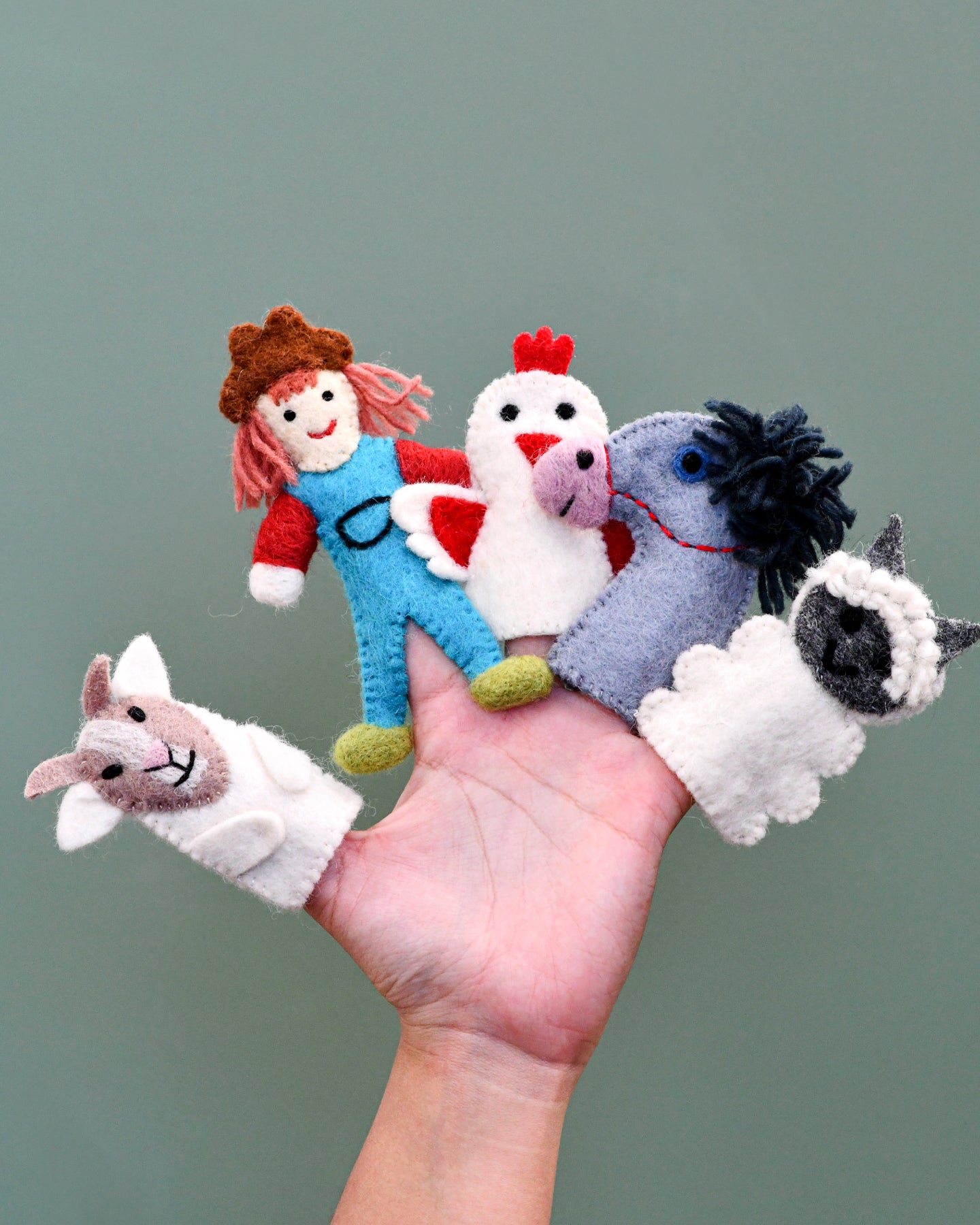 Old MacDonald Farm Animals B, Finger Puppet Set