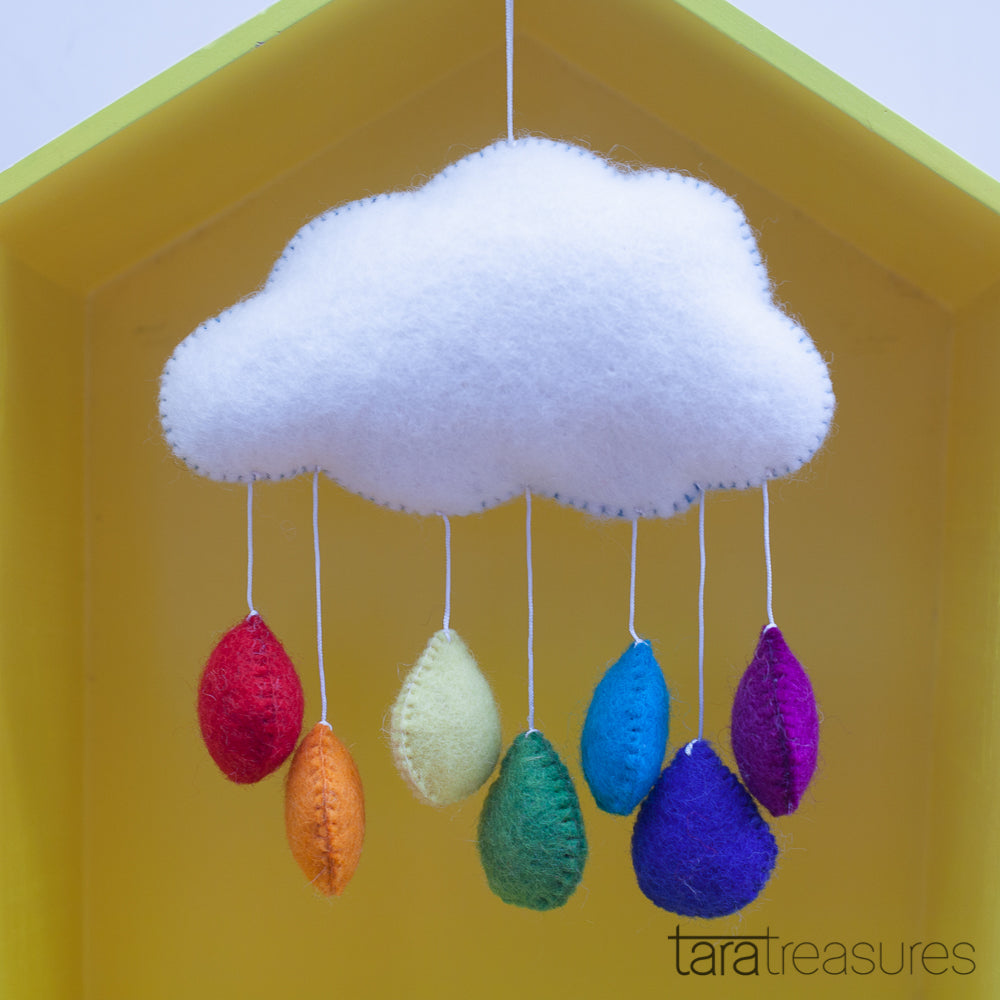 Cloud Nursery Mobile - Medium Rainbow - Tara Treasures