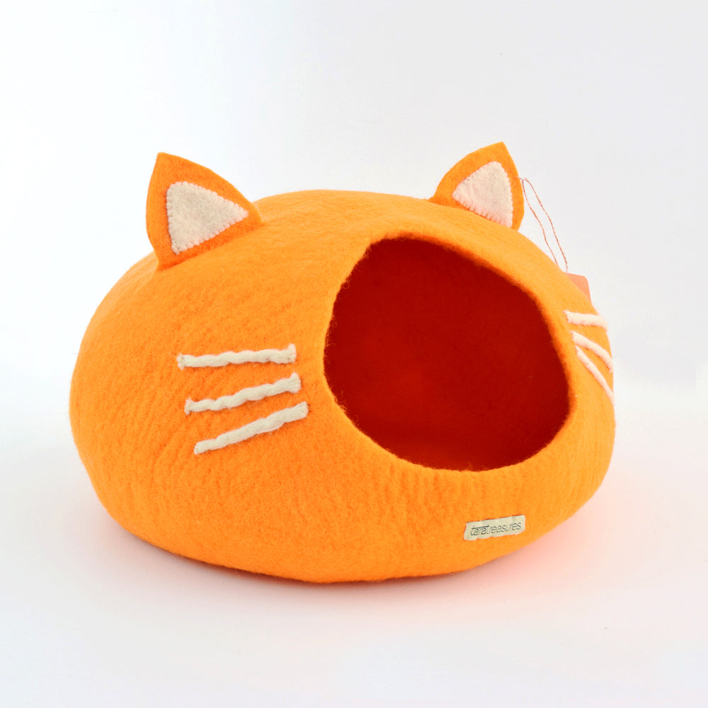 Cat Cave - Cat Head Orange - Tara Treasures