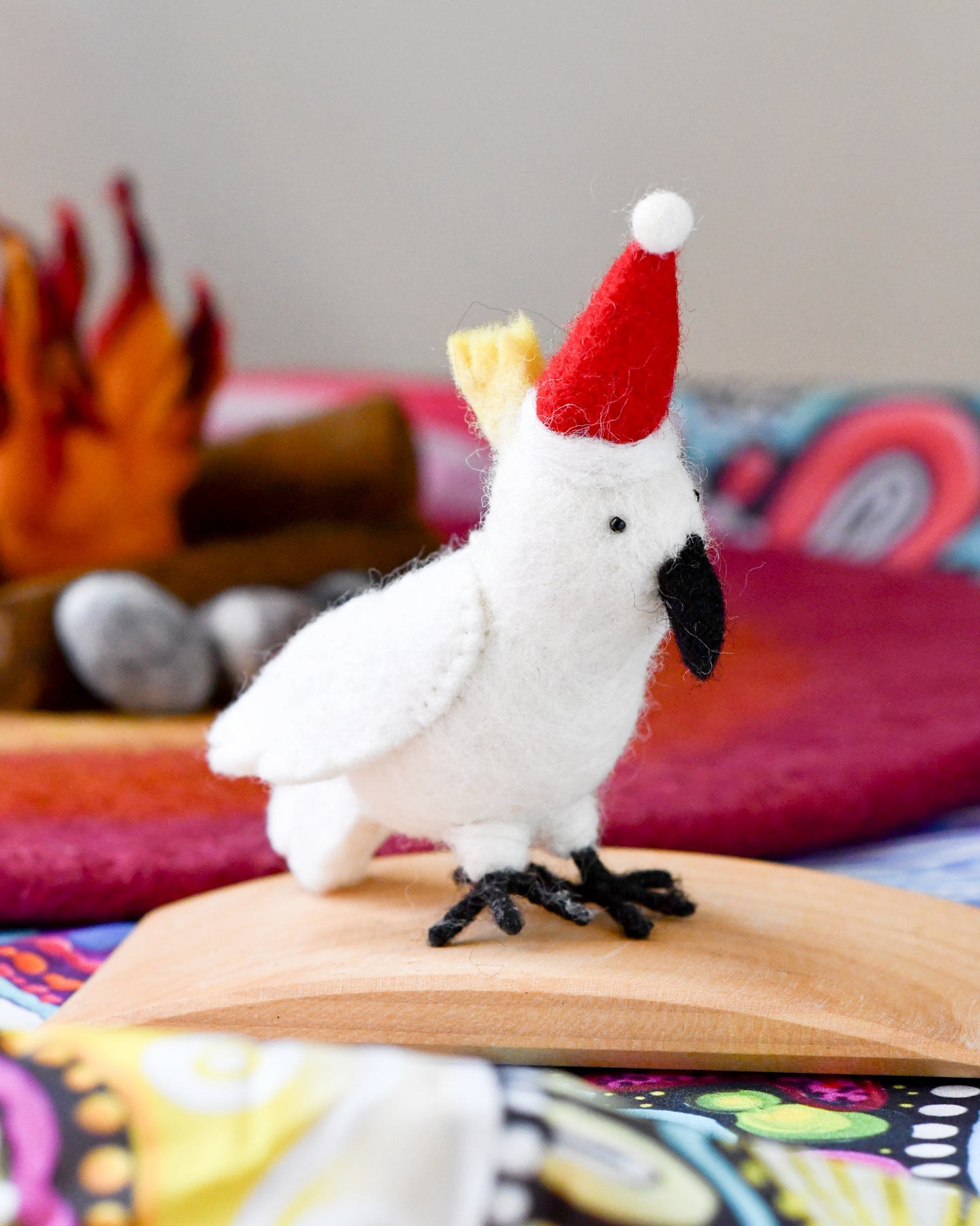 Felt Australian Cockatoo Christmas Ornament