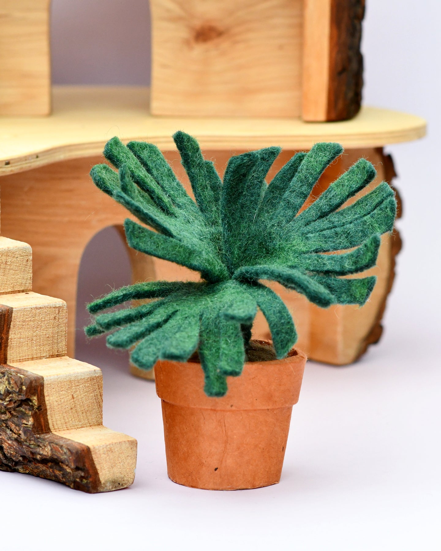 Felt Chalk Sticks Succulent Plant with Lokta Paper Pot - Tara Treasures