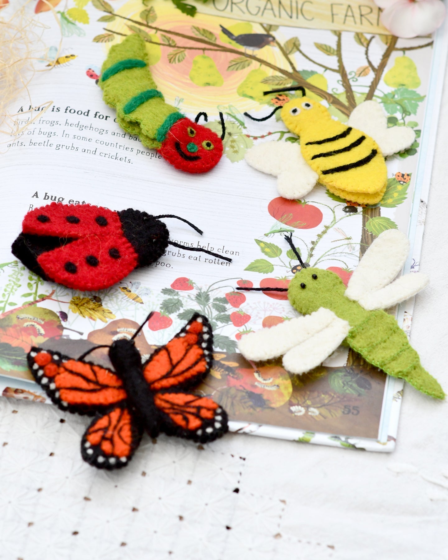 Insects and Bugs - Finger Puppet Set - Tara Treasures