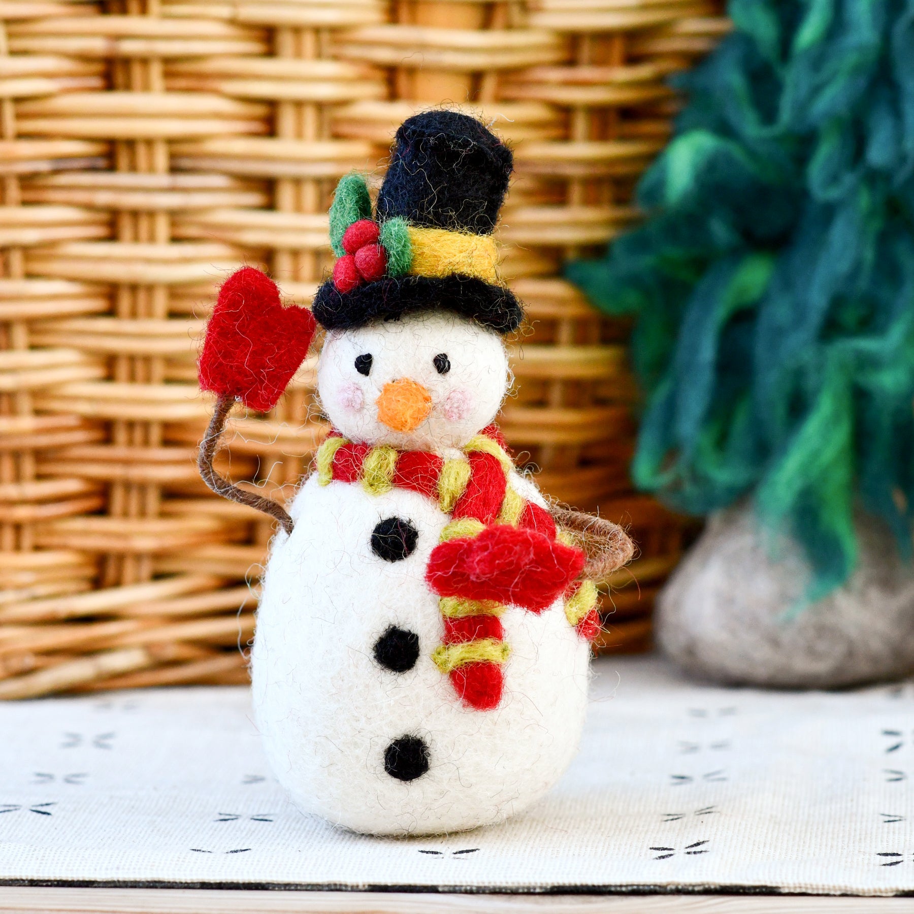 Felt Snowman with Tophat - Tara Treasures