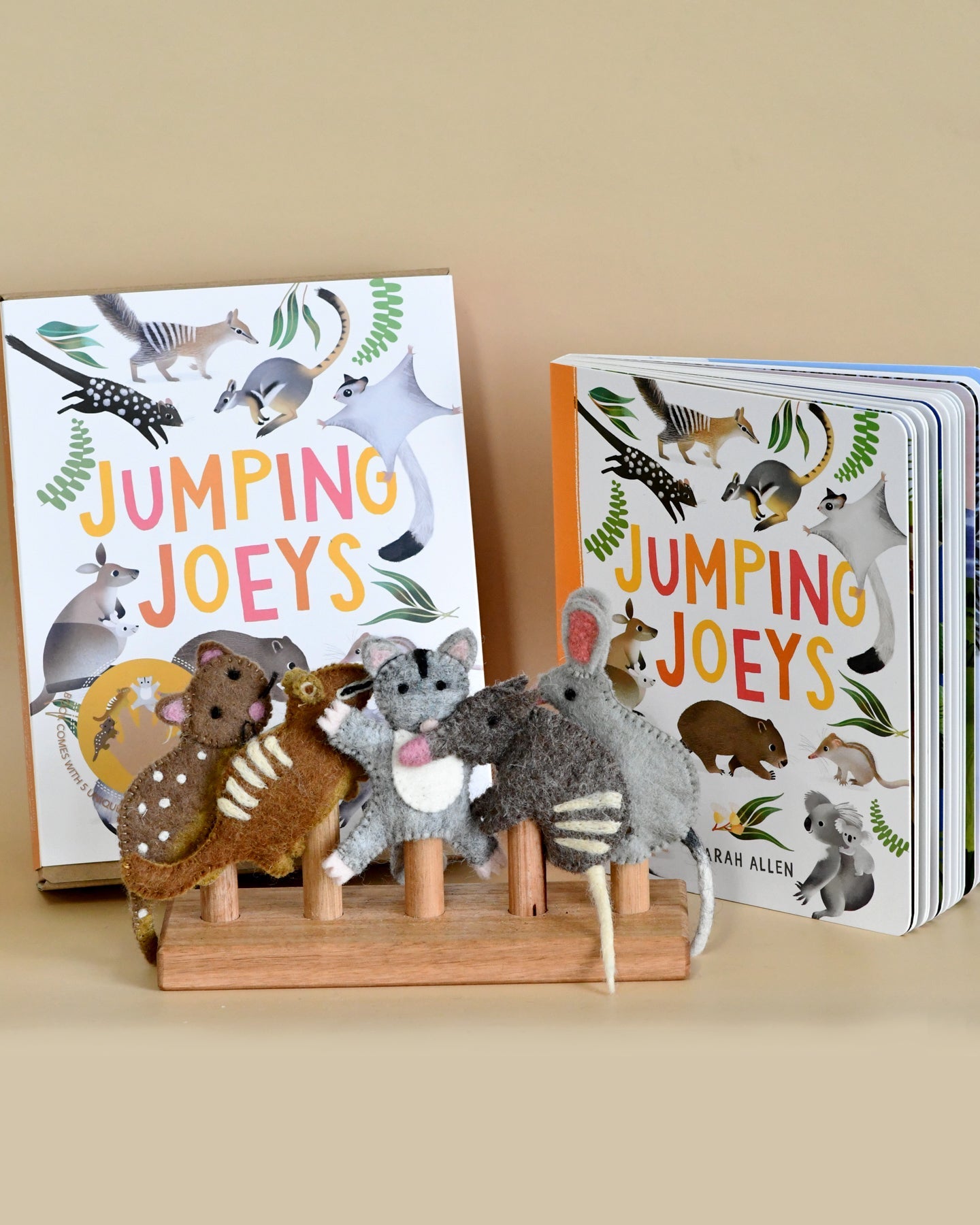 Jumping Joeys Finger Puppets and Book Set by Sarah Allen