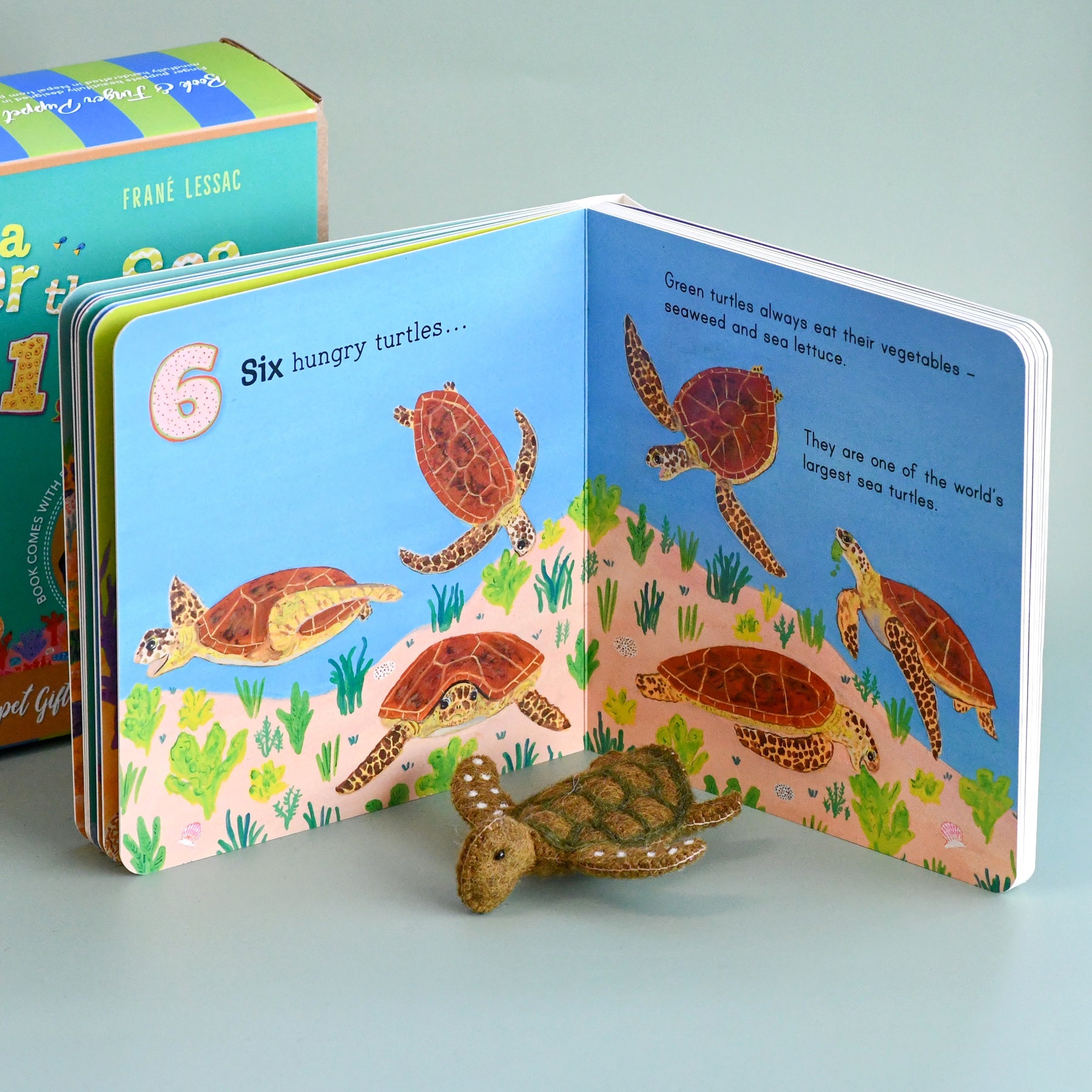 Australia Under the Sea 1, 2, 3 by Frané Lessac - Book and Finger Puppet Set - Tara Treasures