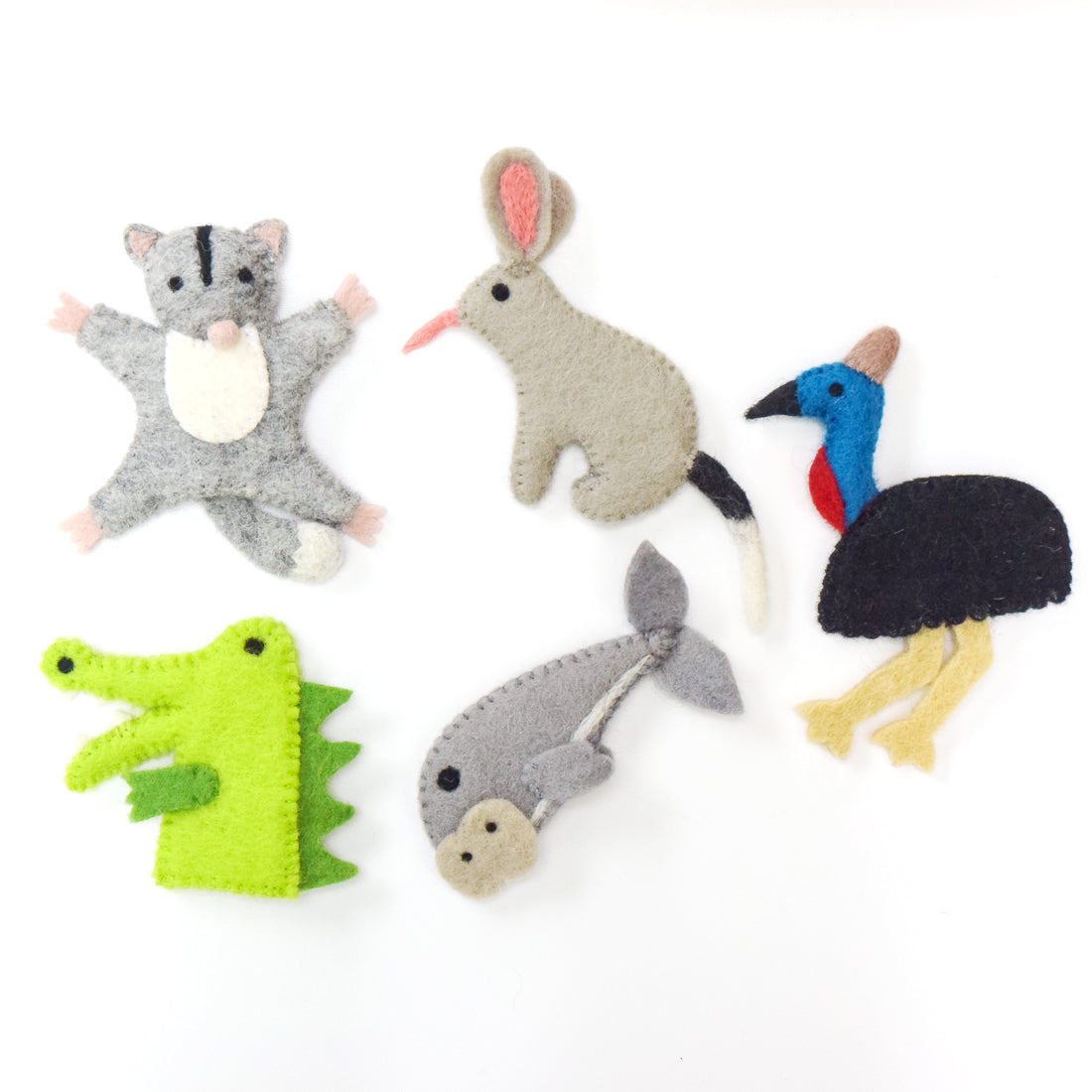 Australian Animals C, Finger Puppets Set - Tara Treasures