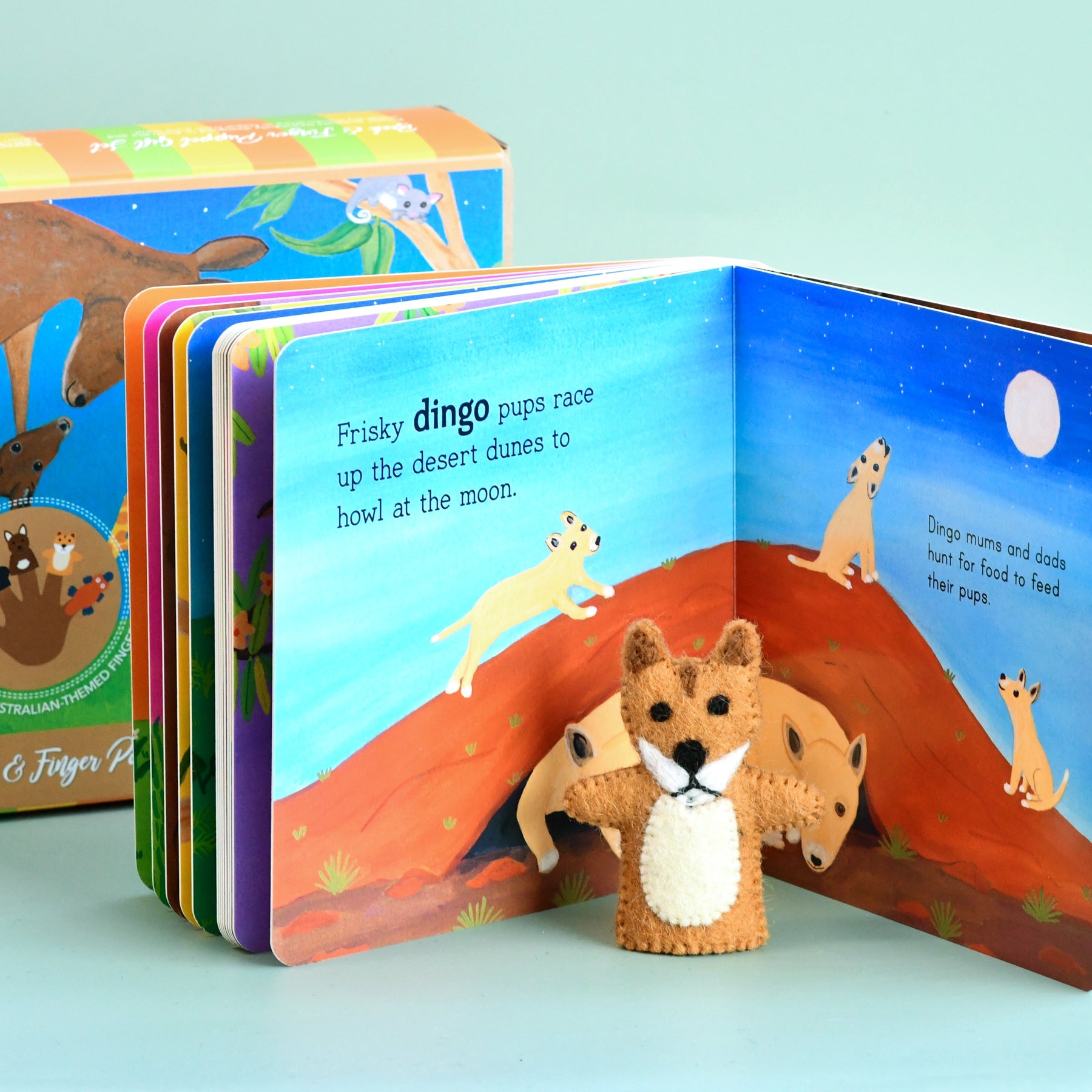 Australian Baby Animals by Frané Lessac - Book and Finger Puppet Set - Tara Treasures