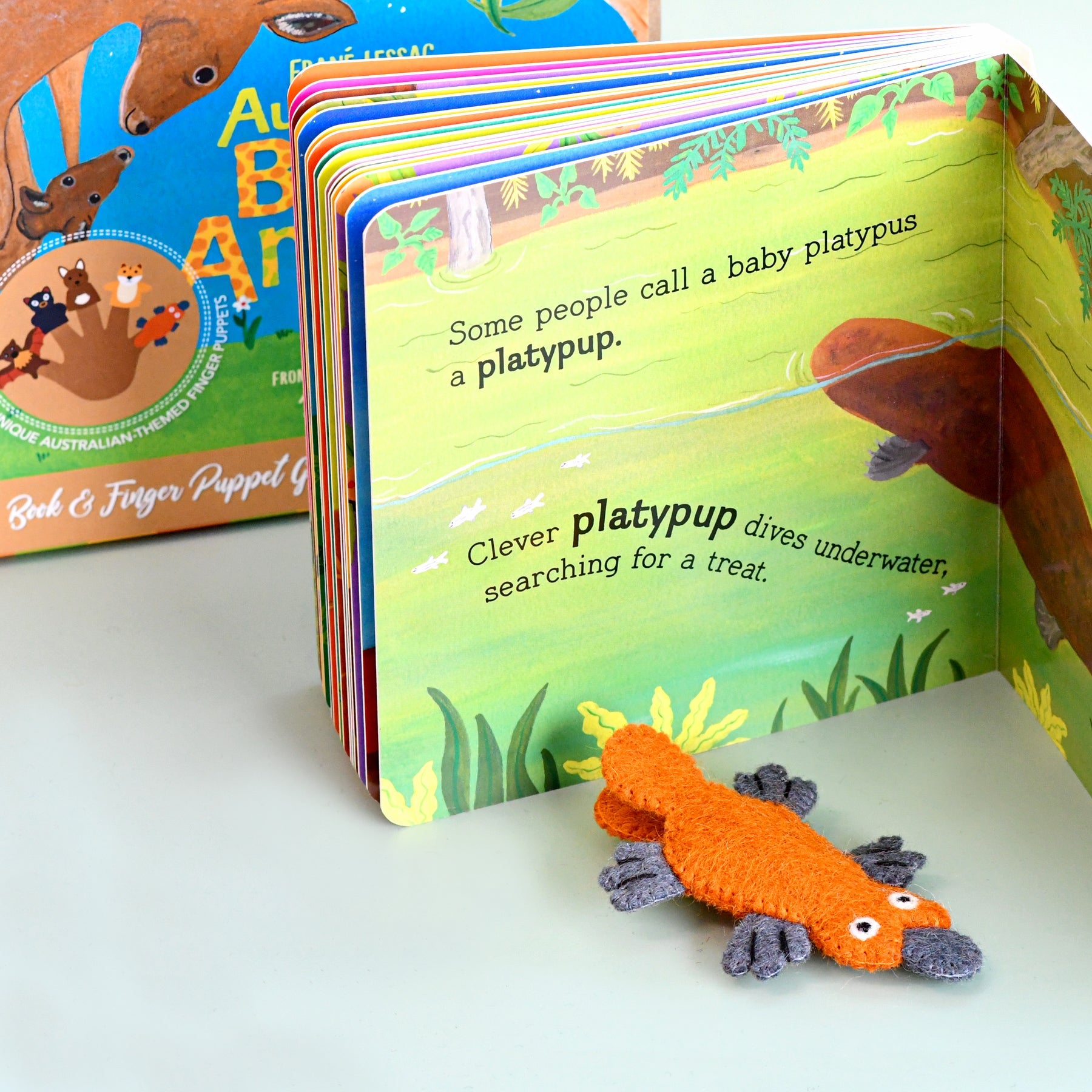 Australian Baby Animals by Frané Lessac - Book and Finger Puppet Set - Tara Treasures