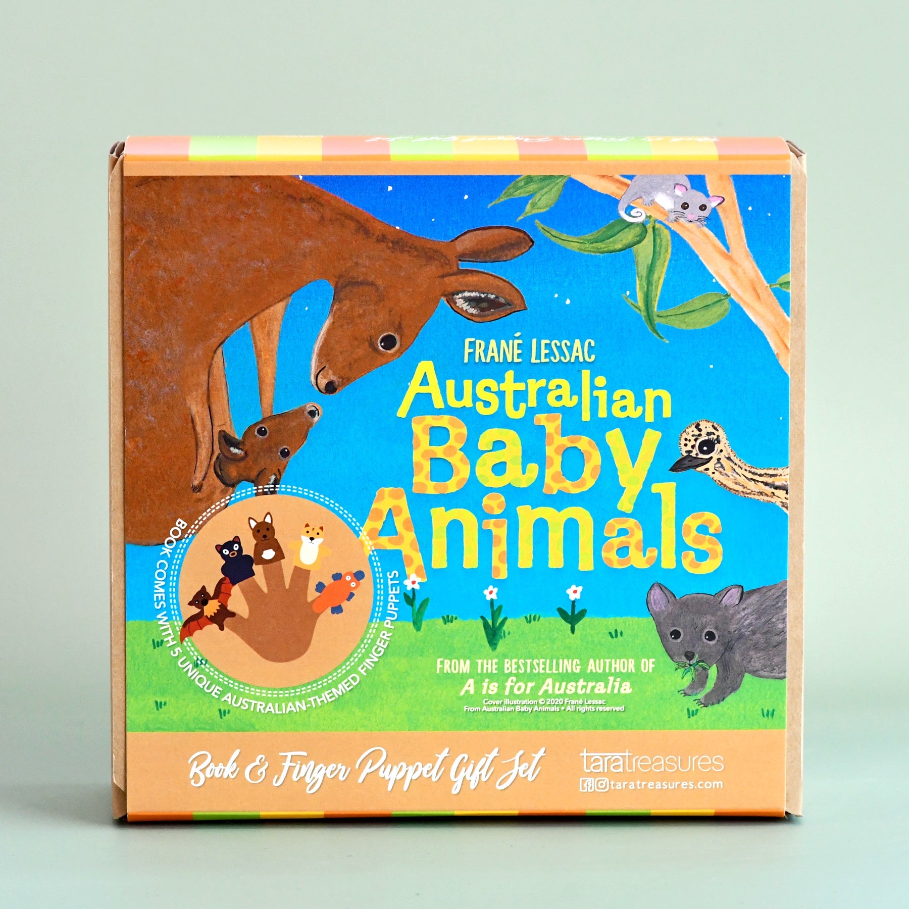 Australian Baby Animals by Frané Lessac - Book and Finger Puppet Set - Tara Treasures