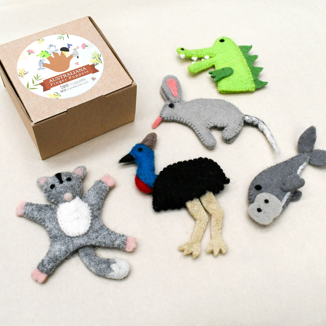 Australian Animals C, Finger Puppet Set - Tara Treasures