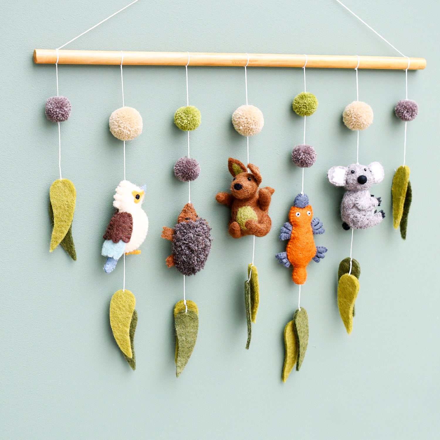 Nursery Cot Mobile Hanging - Australian Animals - Tara Treasures