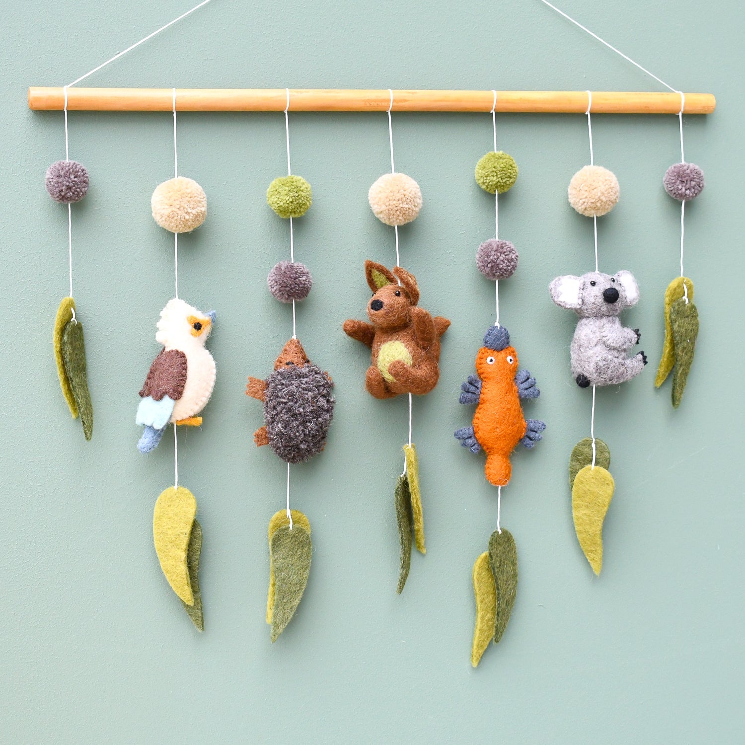 Nursery Cot Mobile Hanging - Australian Animals - Tara Treasures