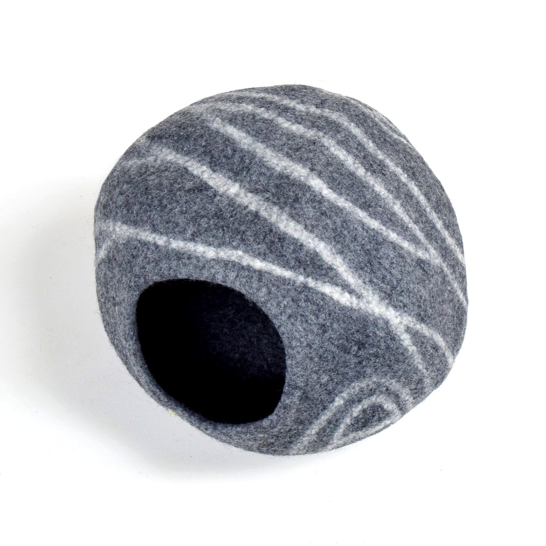 Cat Cave - Dark Grey Stone Cocoon - Tara Treasures