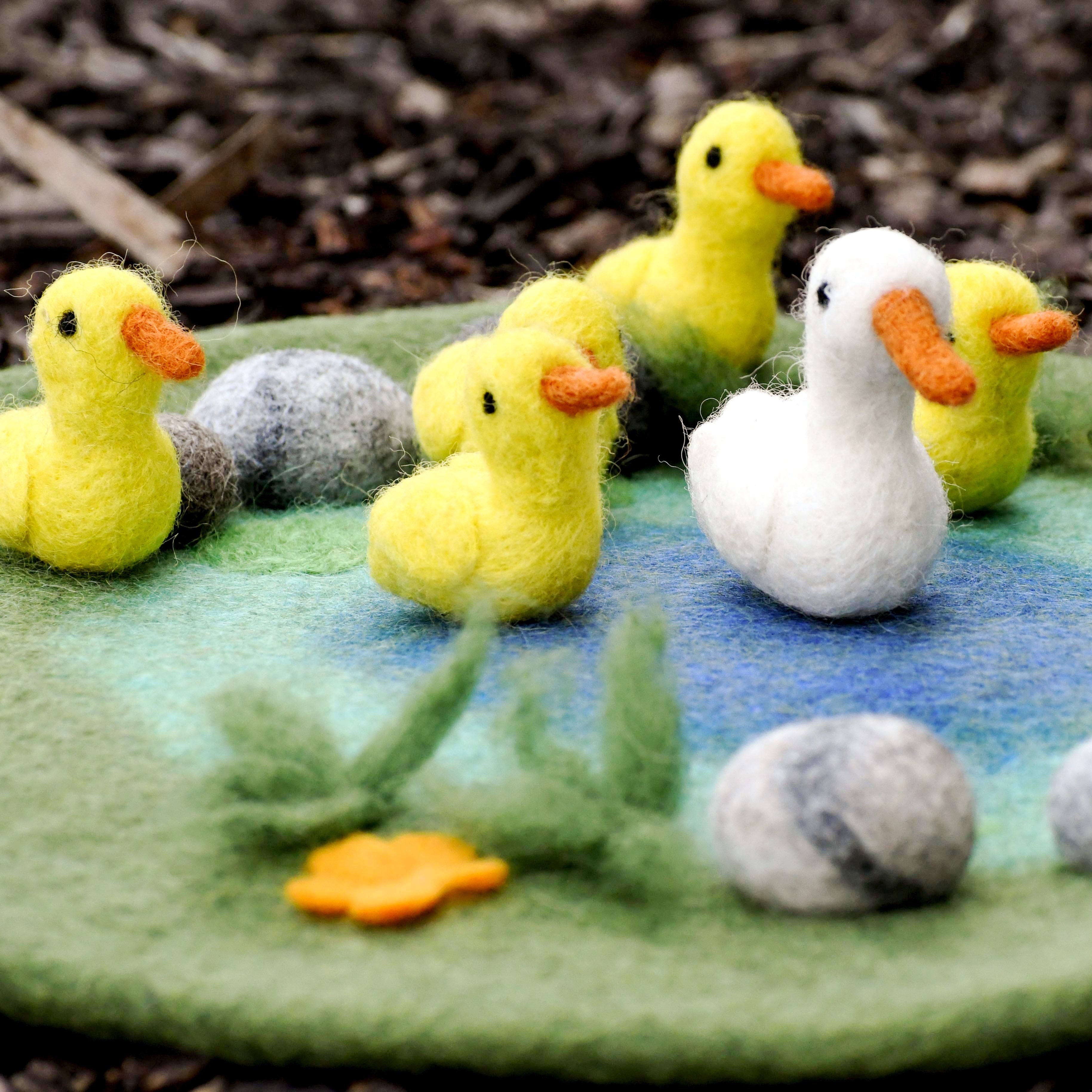 Duck Pond with 6 Ducks Play Mat Playscape - Tara Treasures