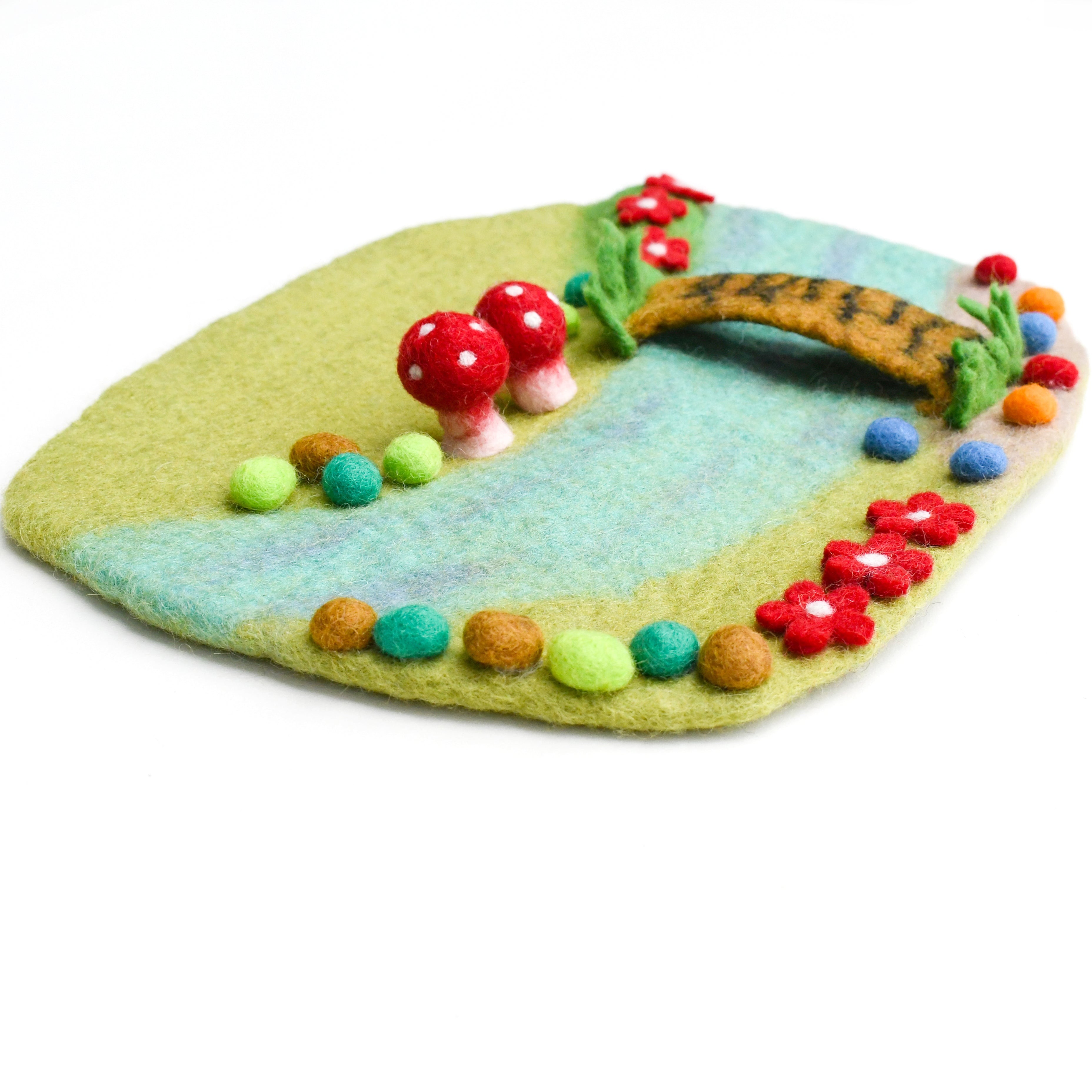 Fairy River and Bridge Play Mat Playscape - Tara Treasures