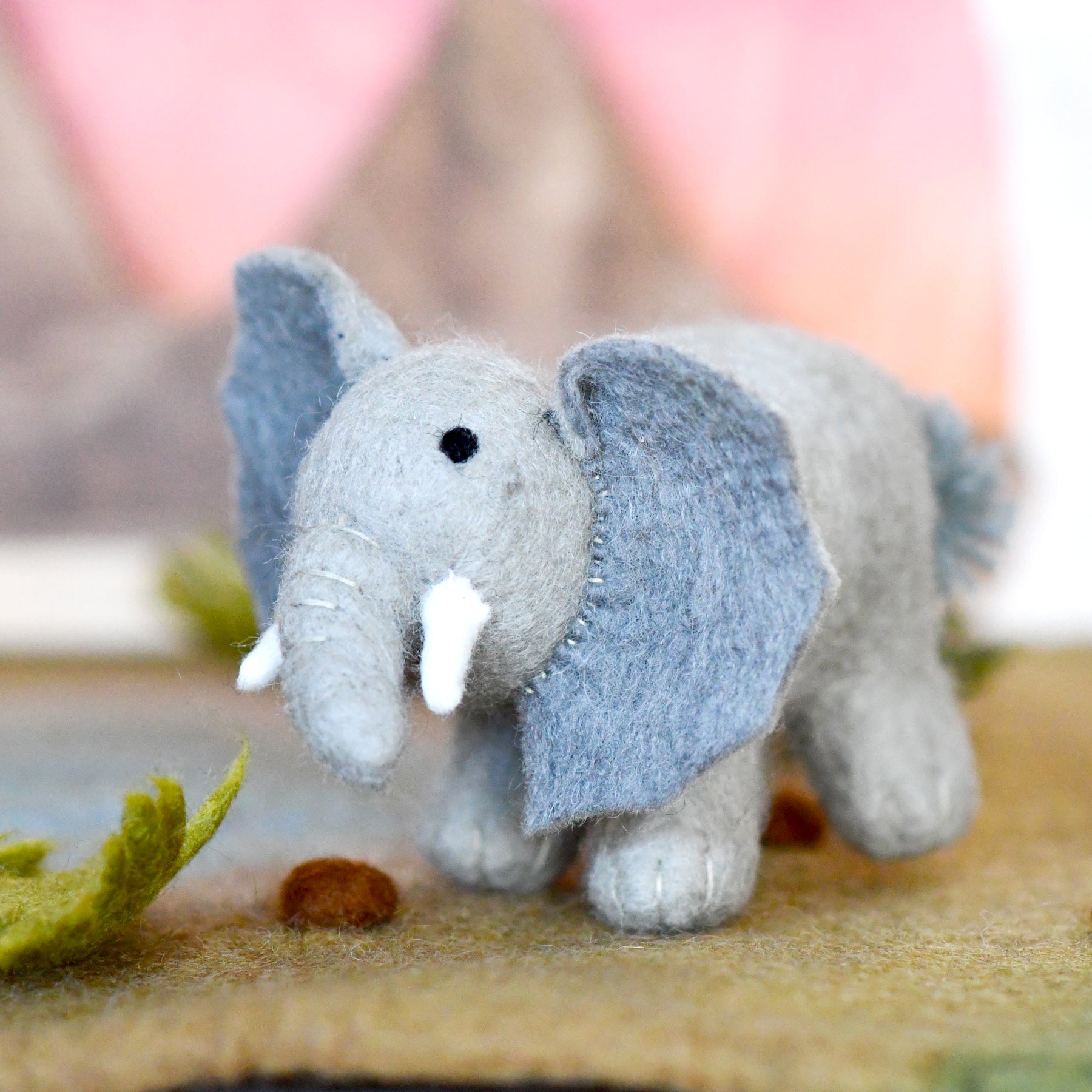 Felt Safari Elephant Toy - Tara Treasures