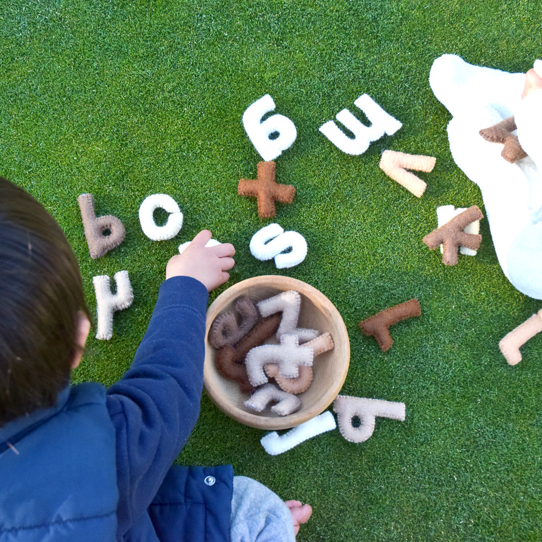 Felt Alphabet Small Letters - Earthy Colours - Tara Treasures