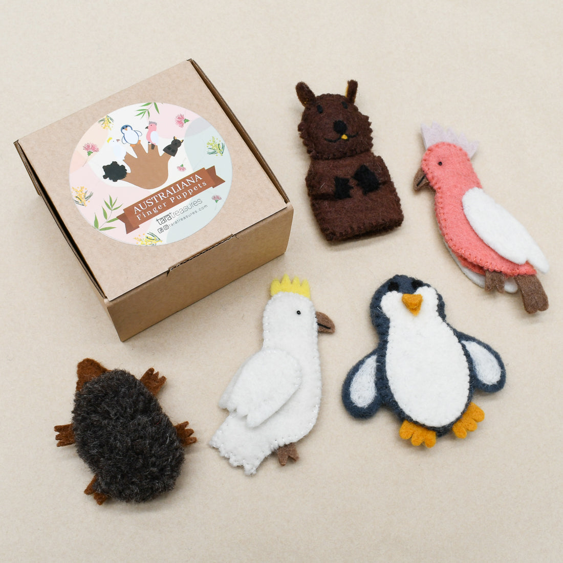 Australian Animals B, Finger Puppet Set - Tara Treasures