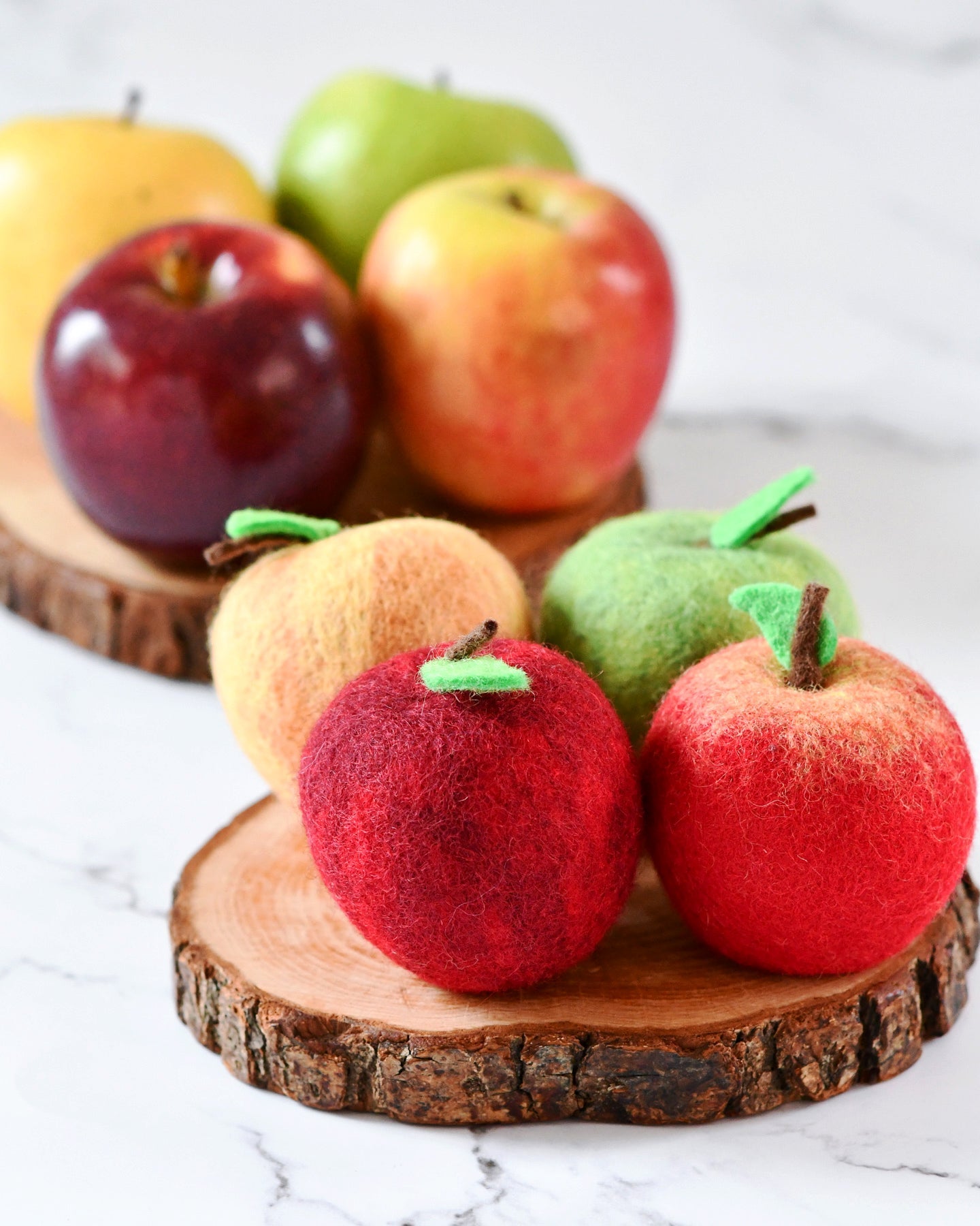 Felt Apples (Set of 4 Apples) - Tara Treasures