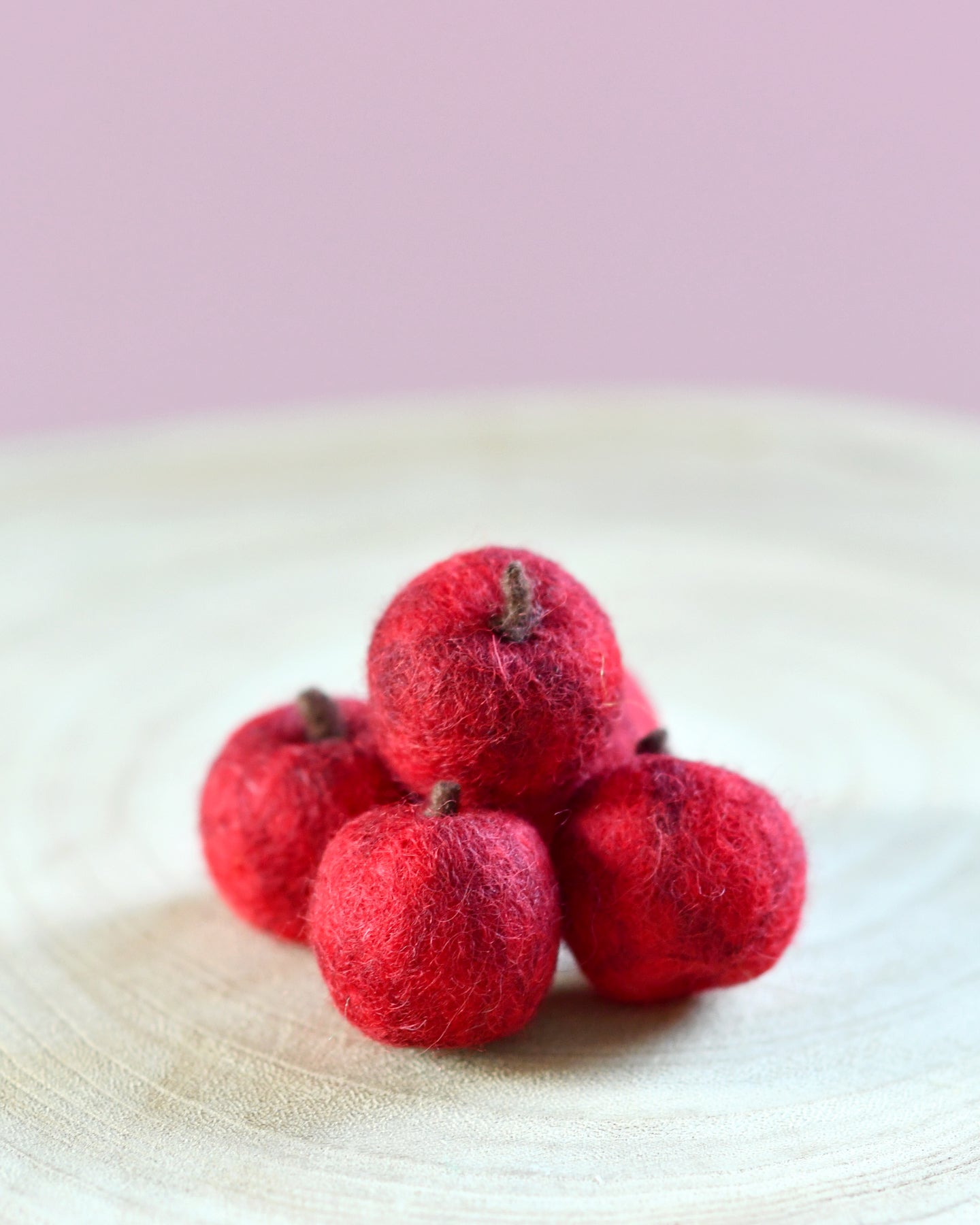 Felt Apples - Set of 5 Apples - Tara Treasures