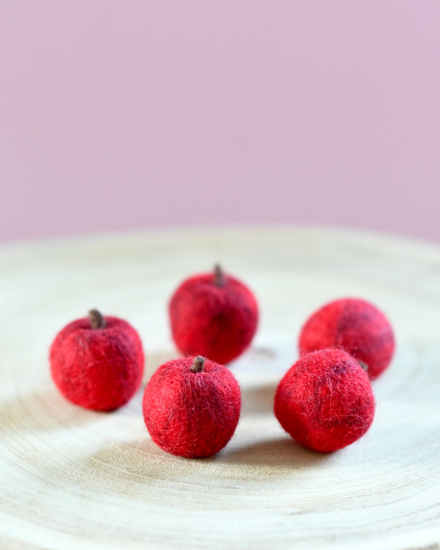 Felt Apples - Set of 5 Apples - Tara Treasures