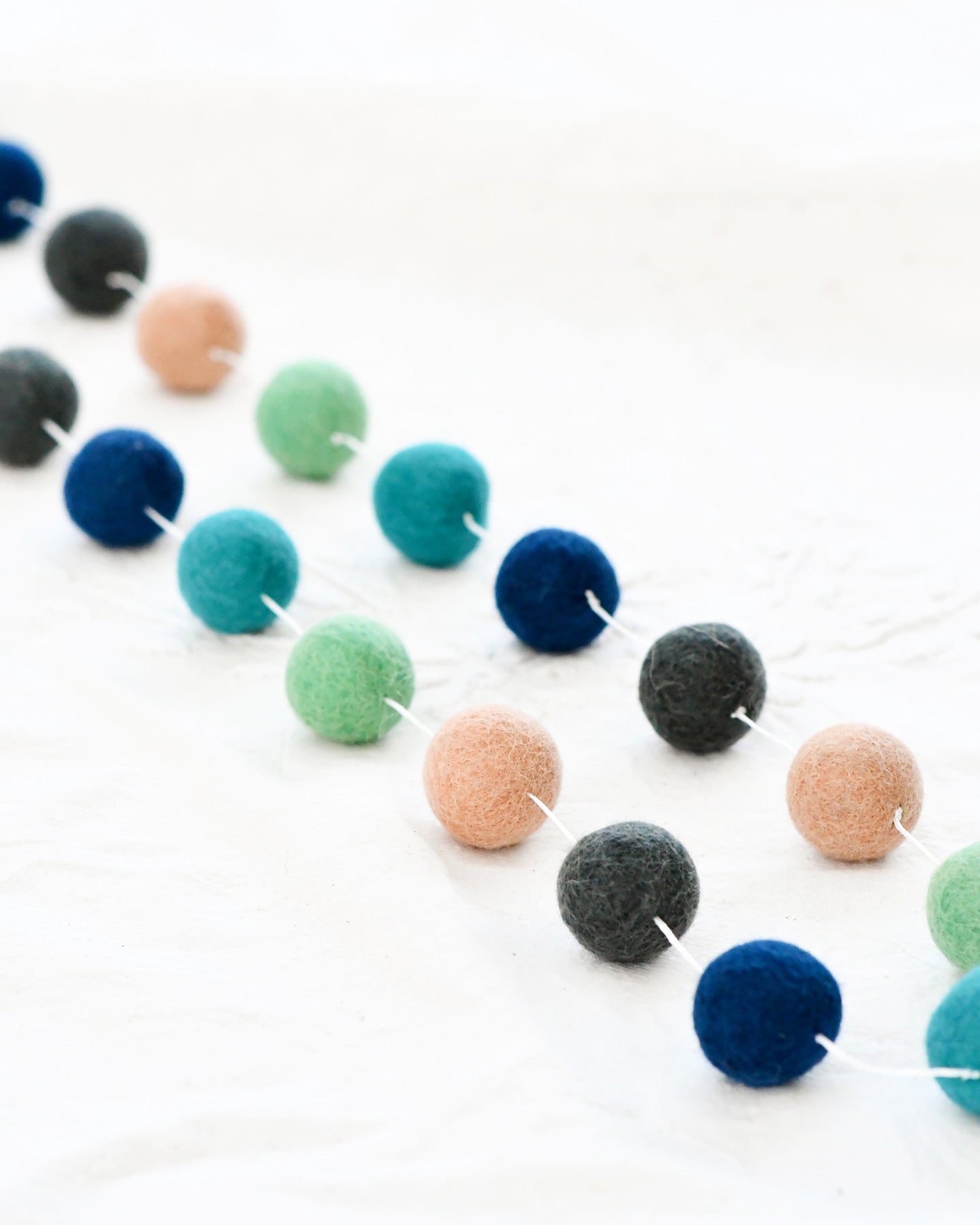 Pompom Felt Ball Garland - Seaside - Tara Treasures