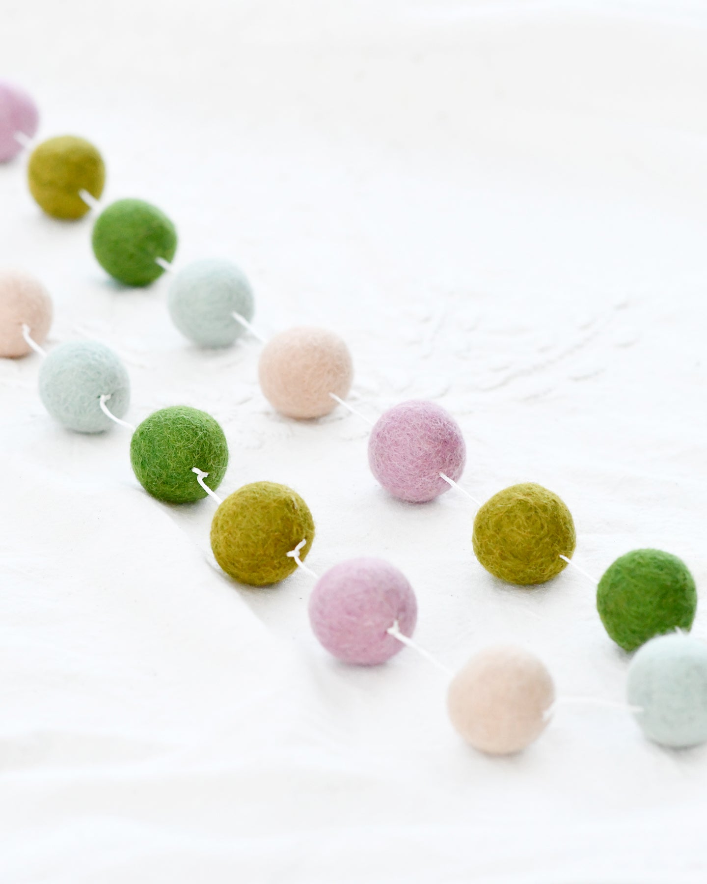 Pompom Felt Ball Garland - Spring - Tara Treasures