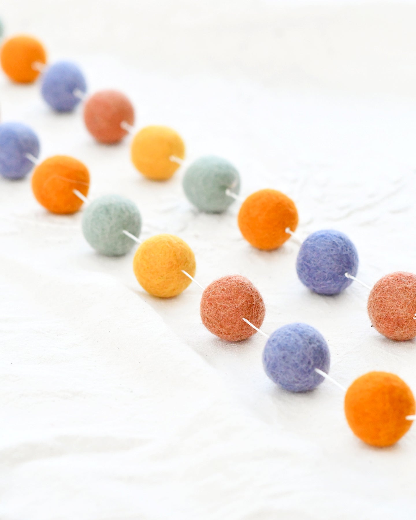 Pompom Felt Ball Garland - Summer - Tara Treasures