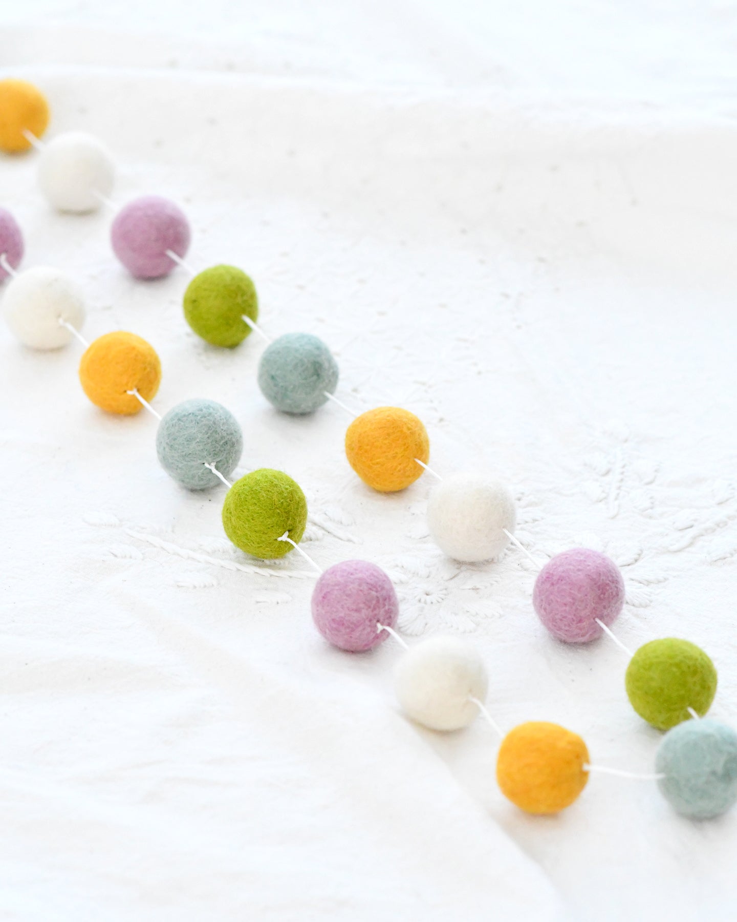 Pompom Felt Ball Garland - Jellybean - Tara Treasures