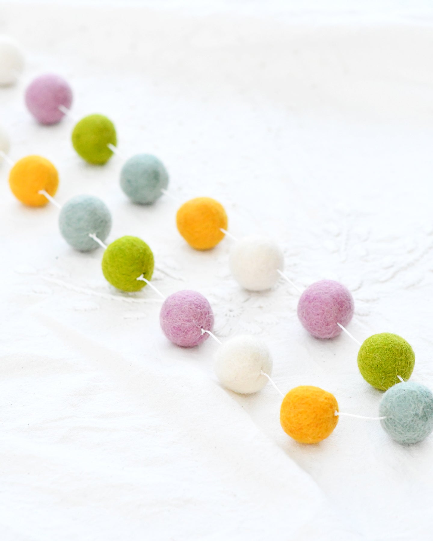 Pompom Felt Ball Garland - Jellybean - Tara Treasures