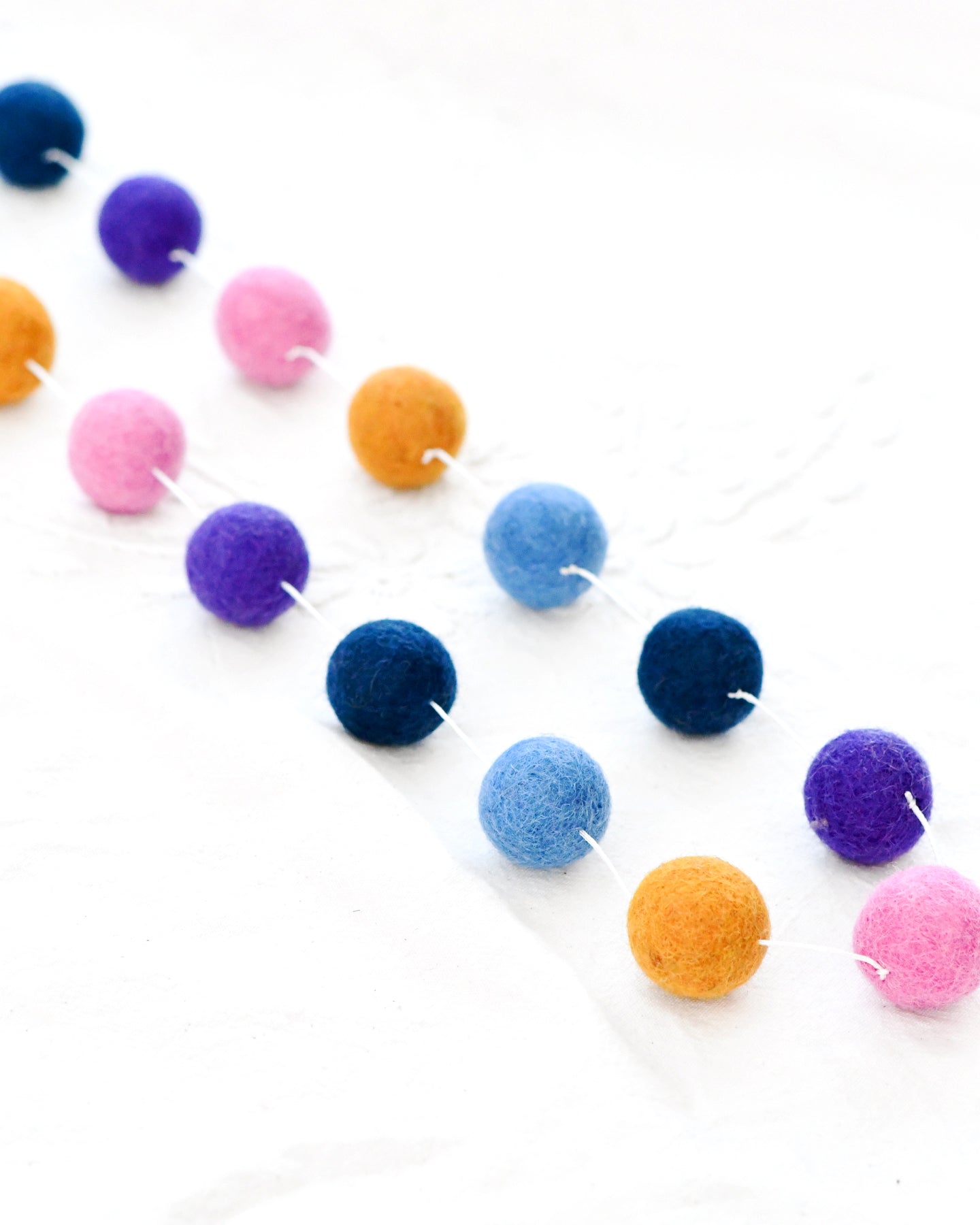 Pompom Felt Ball Garland - Confetti - Tara Treasures