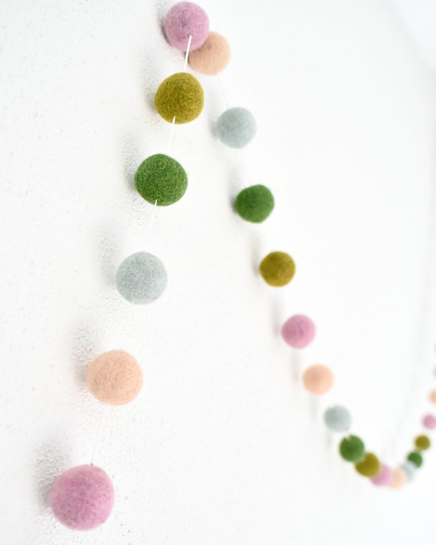 Pompom Felt Ball Garland - Spring - Tara Treasures