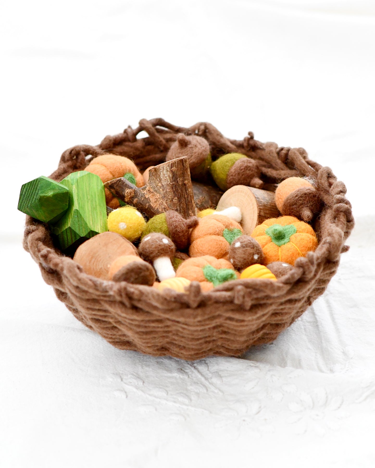 Felt Weave Basket - Chocolate Colour (Basket Only) - Tara Treasures