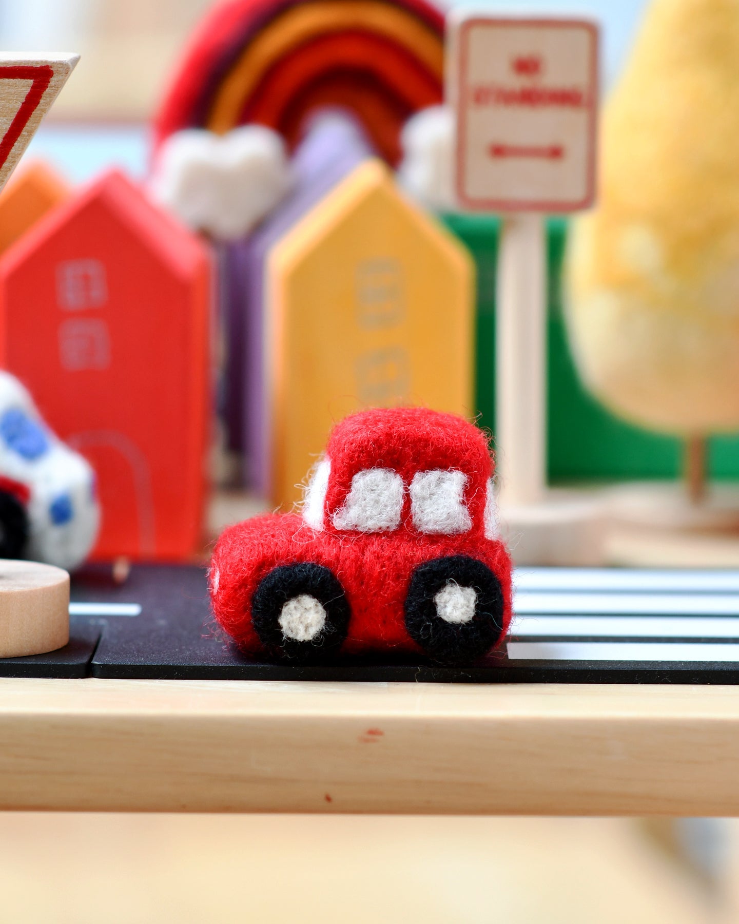 Felt Red Car Toy