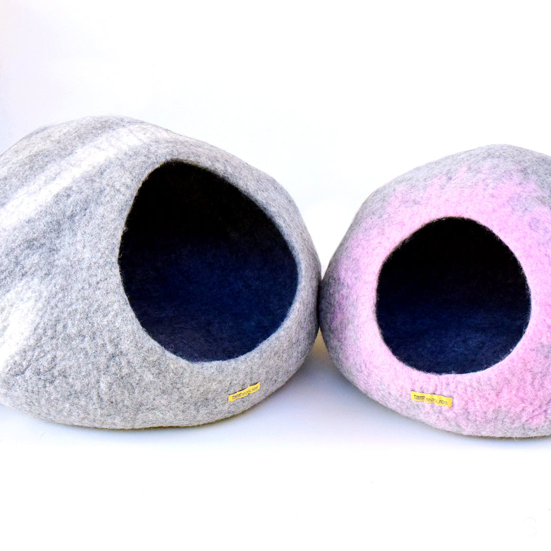 Large Cat Cave - Grey Stone Cocoon - Tara Treasures