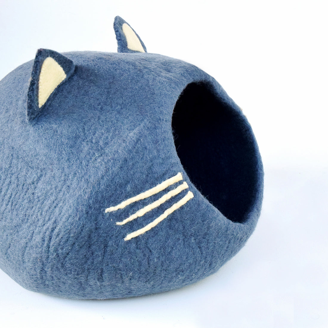 Large Cat Cave - Cat Head Dark Grey - Tara Treasures